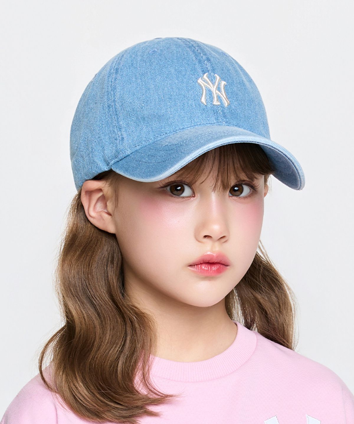 엠엘비 키즈(MLB KIDS) 피그먼트 워싱 볼캡 NY (Blue)