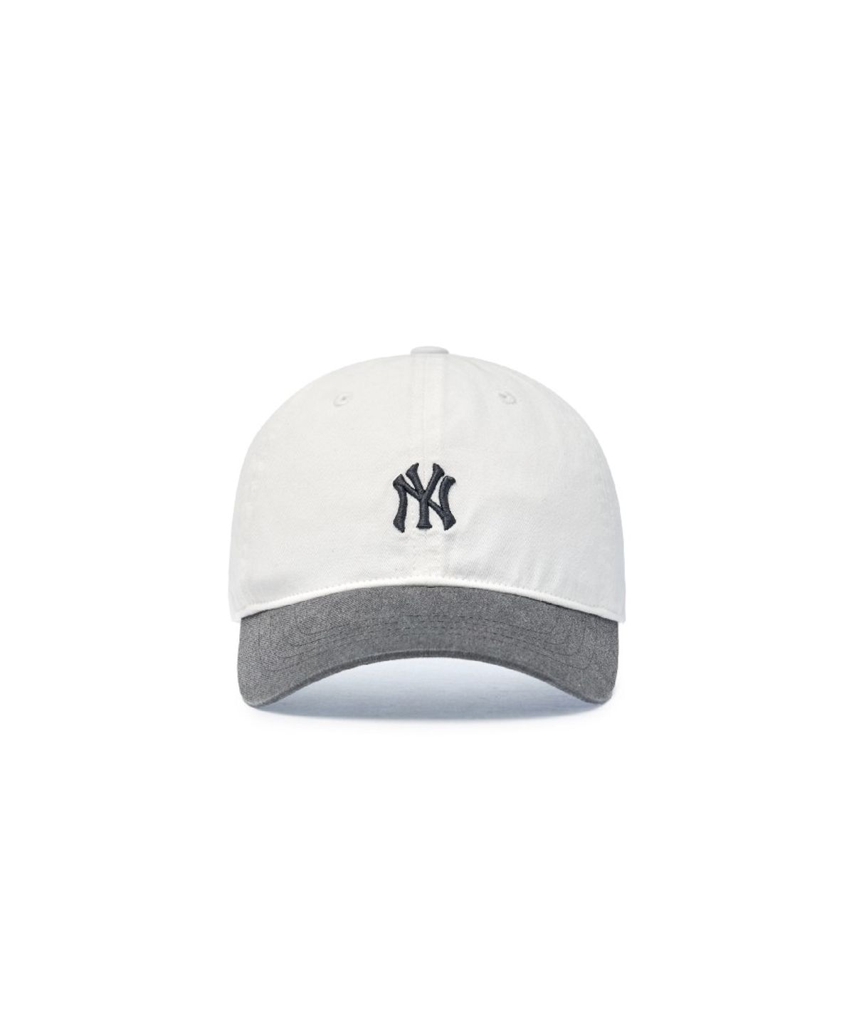 엠엘비 키즈(MLB KIDS) 피그먼트 워싱 배색 볼캡 NY (Charcoal Grey)
