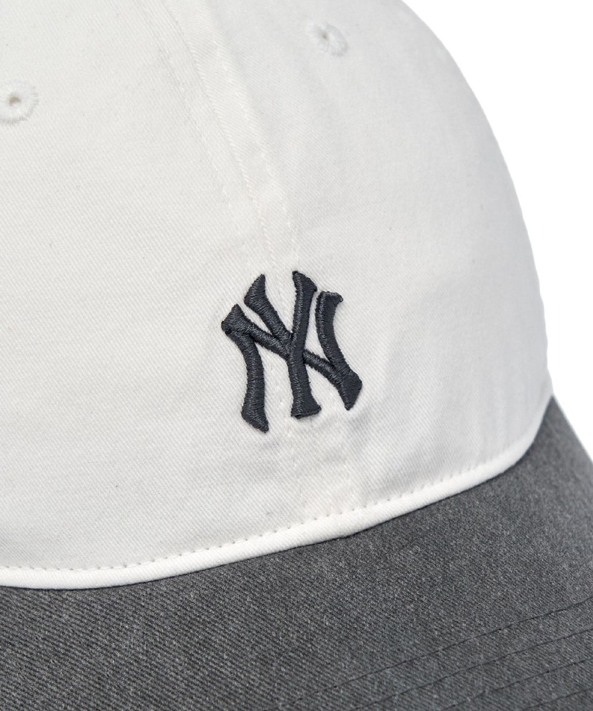 엠엘비 키즈(MLB KIDS) 피그먼트 워싱 배색 볼캡 NY (Charcoal Grey)