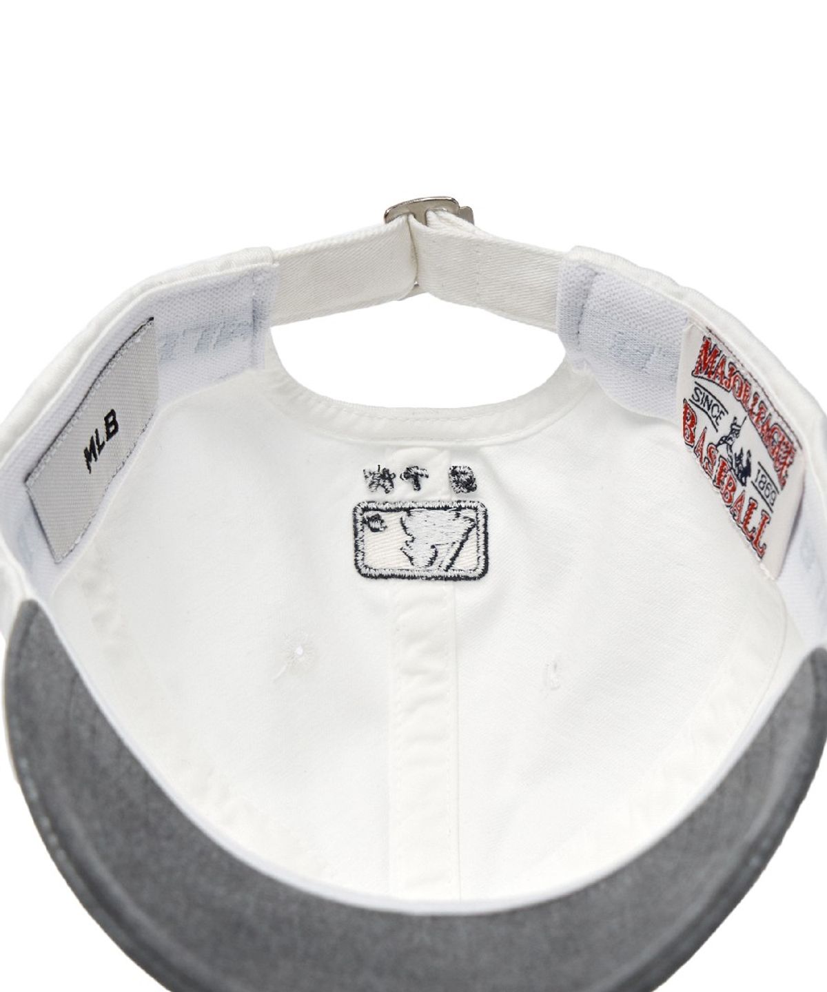 엠엘비 키즈(MLB KIDS) 피그먼트 워싱 배색 볼캡 NY (Charcoal Grey)