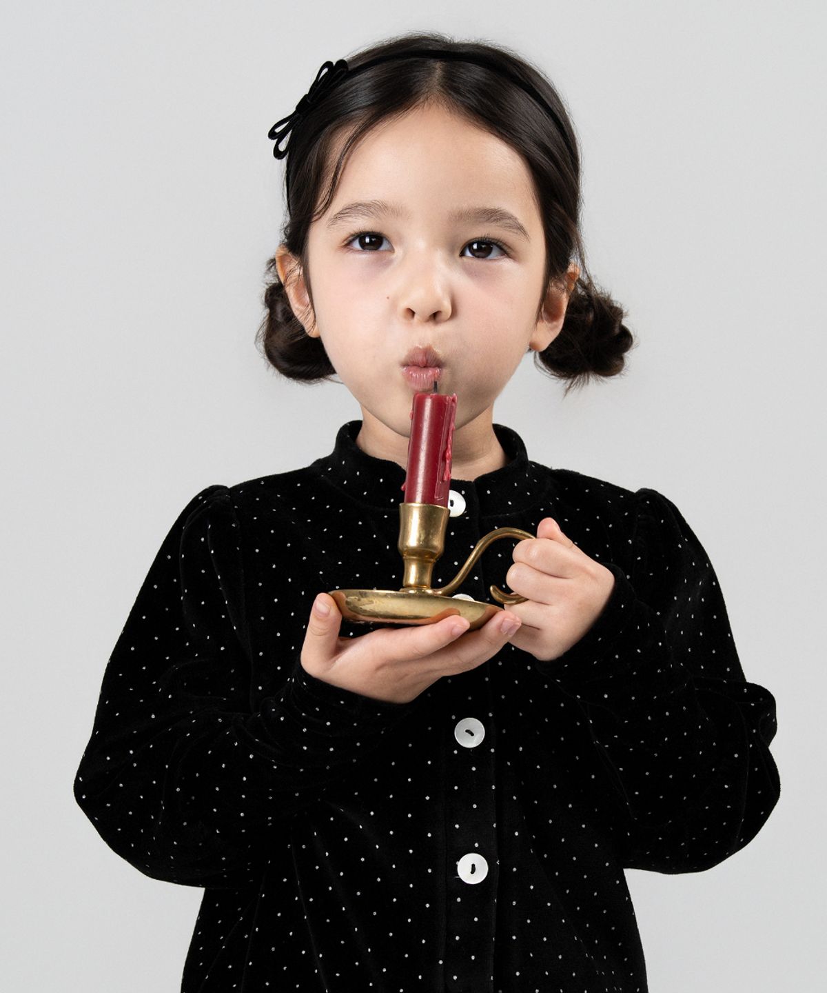 클래씨메이트(CLASSYMATE) 도트 플라운더 가디건, 블랙