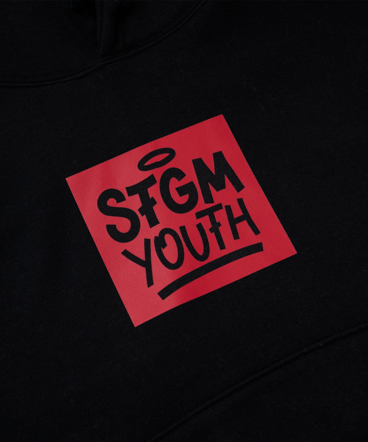 스티그마(STIGMA) [STGM youth] SQUARE HOODIE BLK