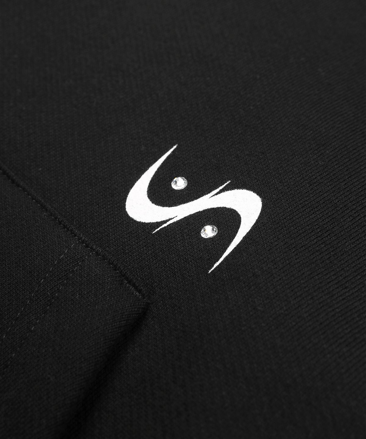 언노운컴노멀(UNKNOWNCOMENORMAL) Symbol Crystal Hoodie [BLACK]