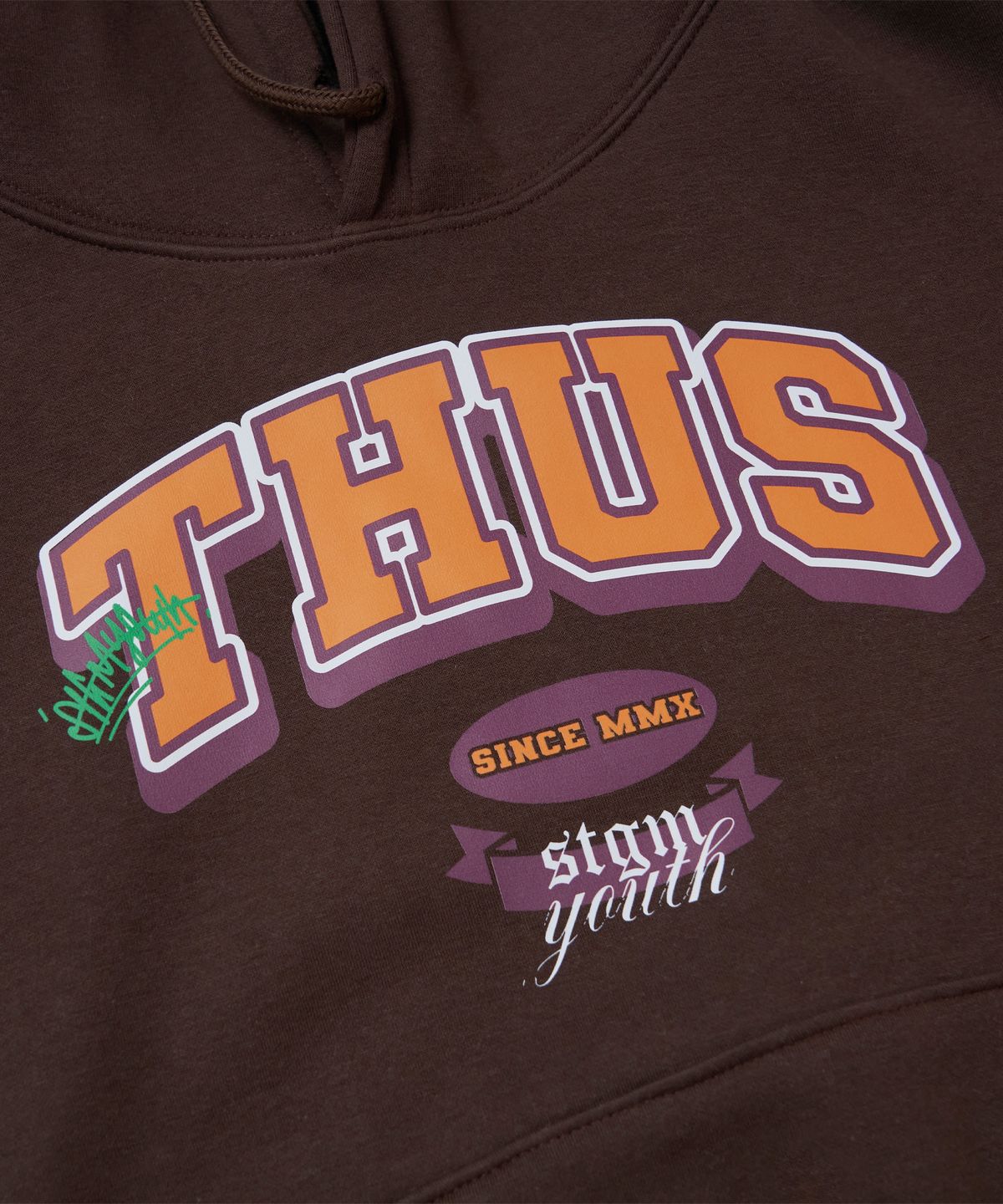 스티그마(STIGMA) [STGM youth] THUS HOODIE BRN