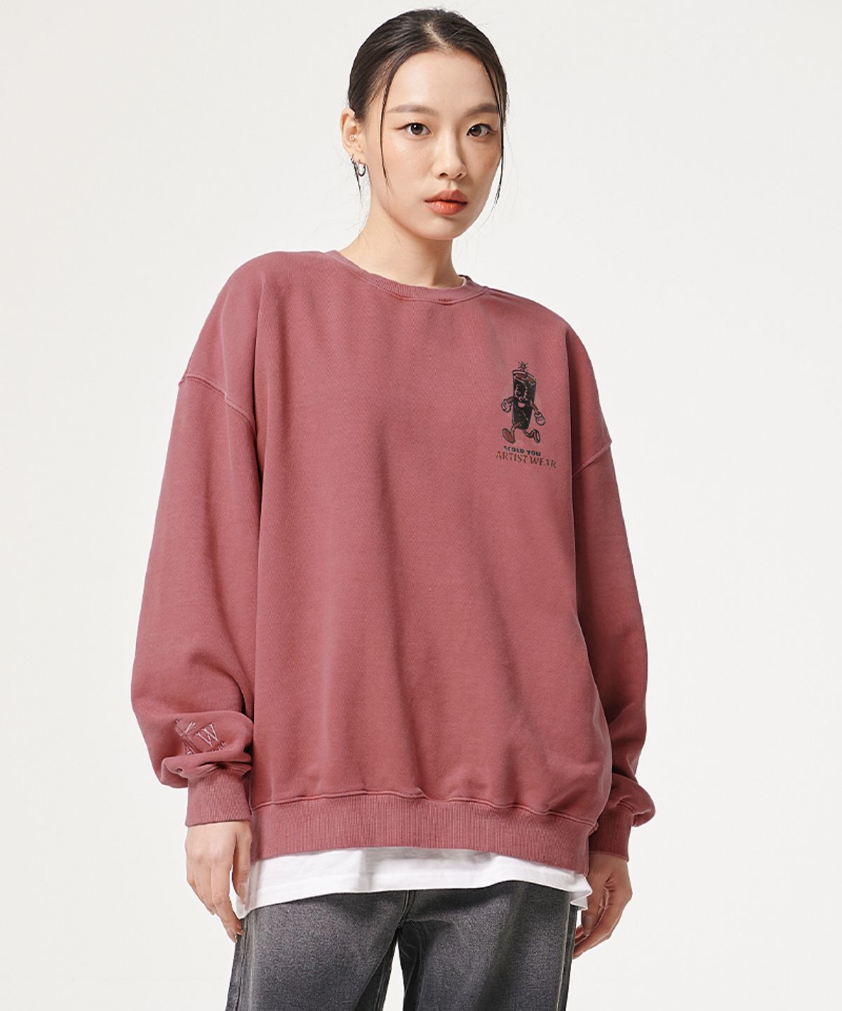 아티스트웨어(ARTISTWEAR) [ATW] 낫블러핑 피그먼트 맨투맨