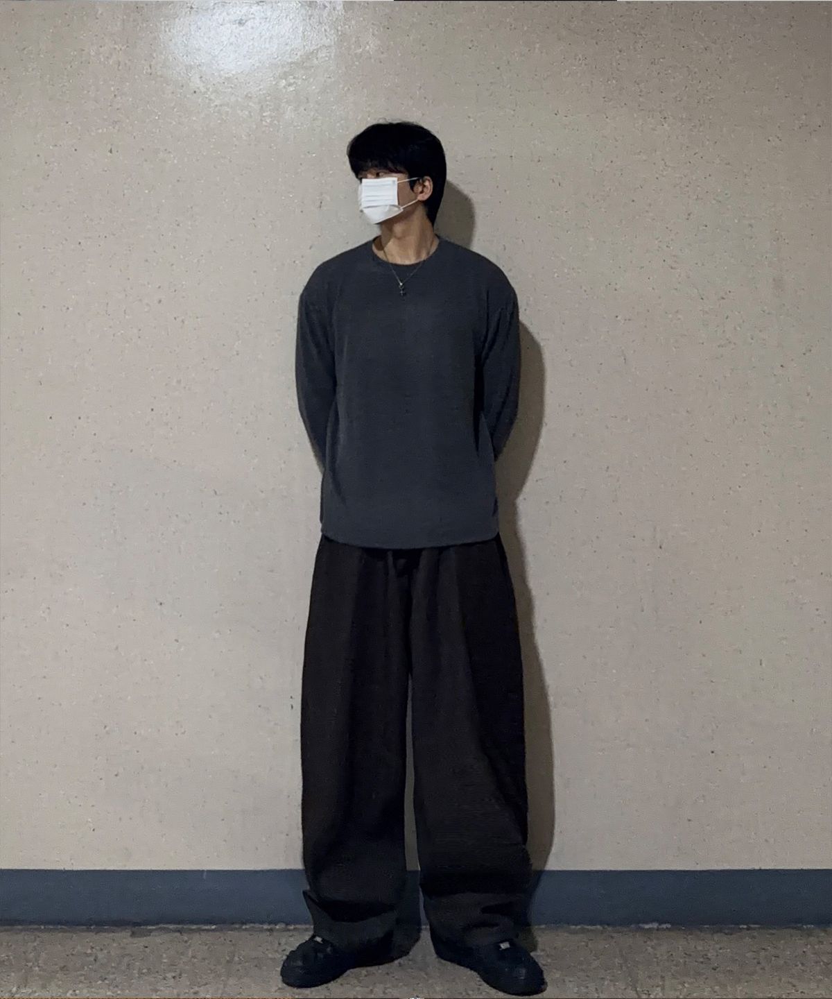 폴리그램(POLYGRAM) [2PACK] 리브드 세미 크롭 롱슬리브 3-TYPE