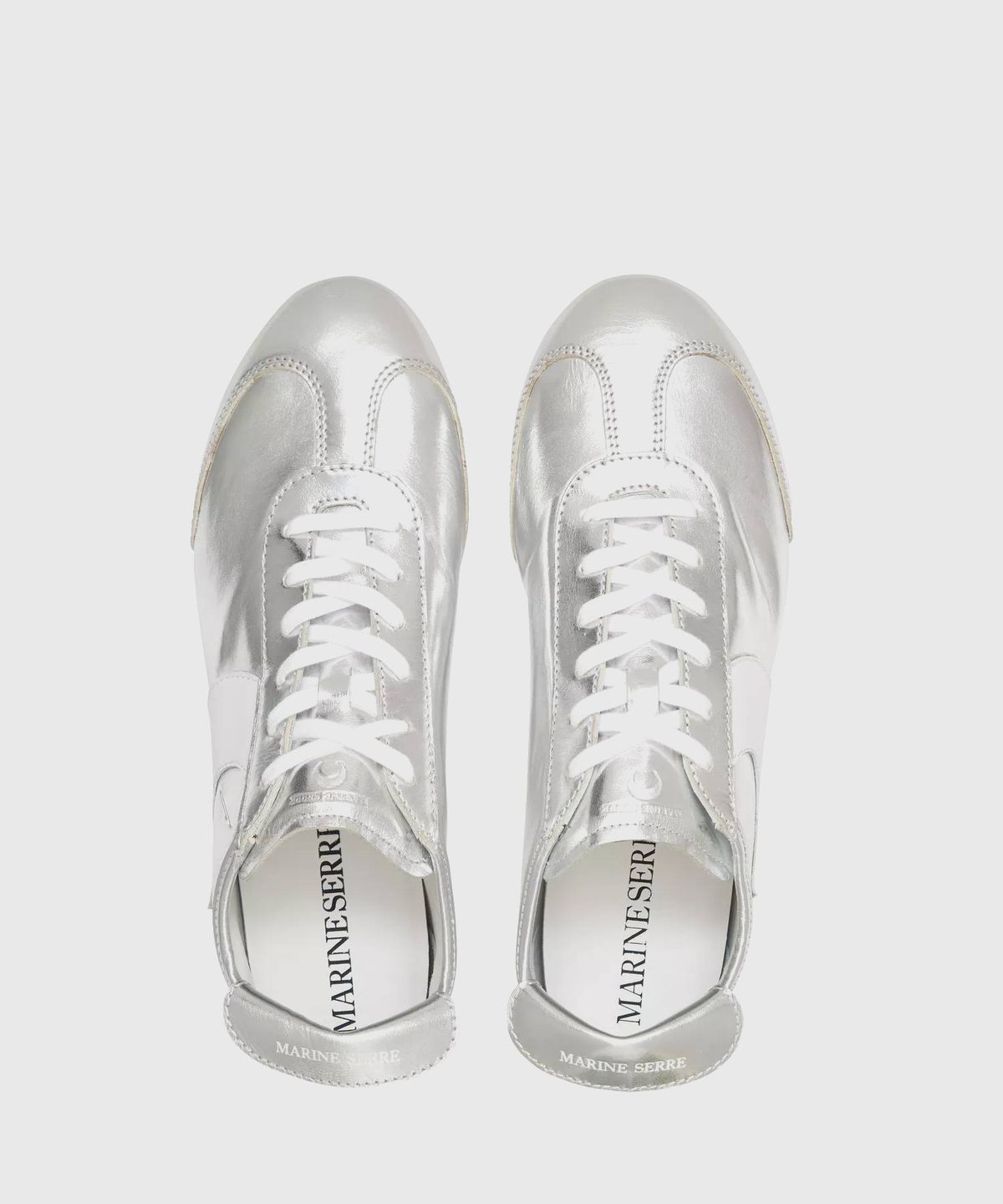 마린 세르(MARINE SERRE) (W) 메탈릭 레더 MS 아스트라 실버 METALLIC LEATHER MS ASTRA MT10 SILVER