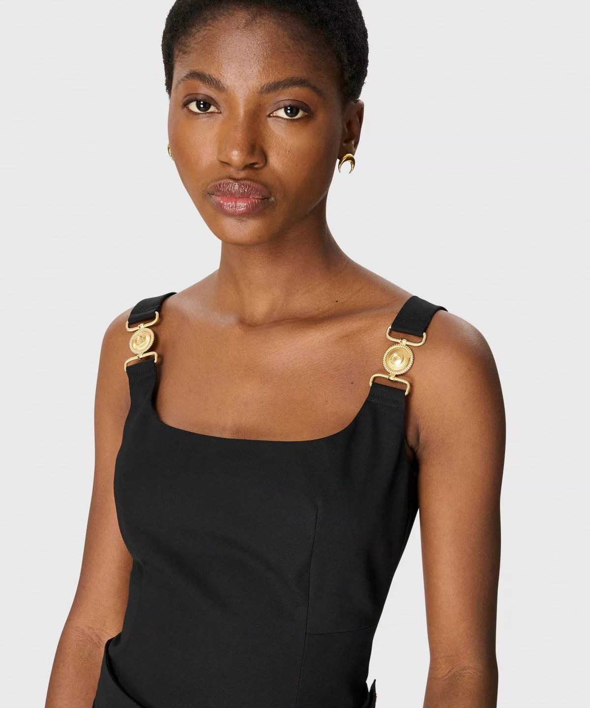 마린 세르(MARINE SERRE) (W) 워크웨어 슬리브리스 탑 블랙 WORKWEAR SLEEVELESS TOP BK99 BLACK