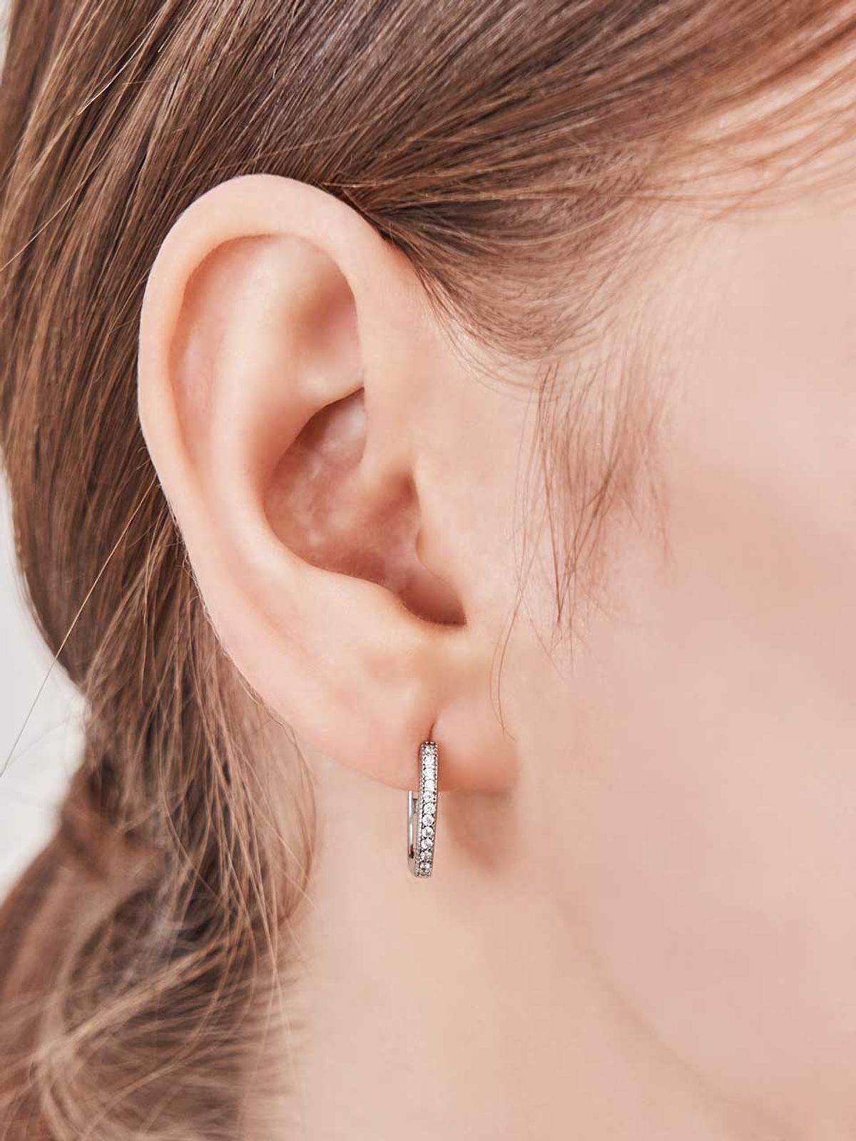 가이거주얼리(GEIGERJEWELRY) 스퀘어 라인 원터치 링 귀걸이 GISVEE135 (실버925 PIN)
