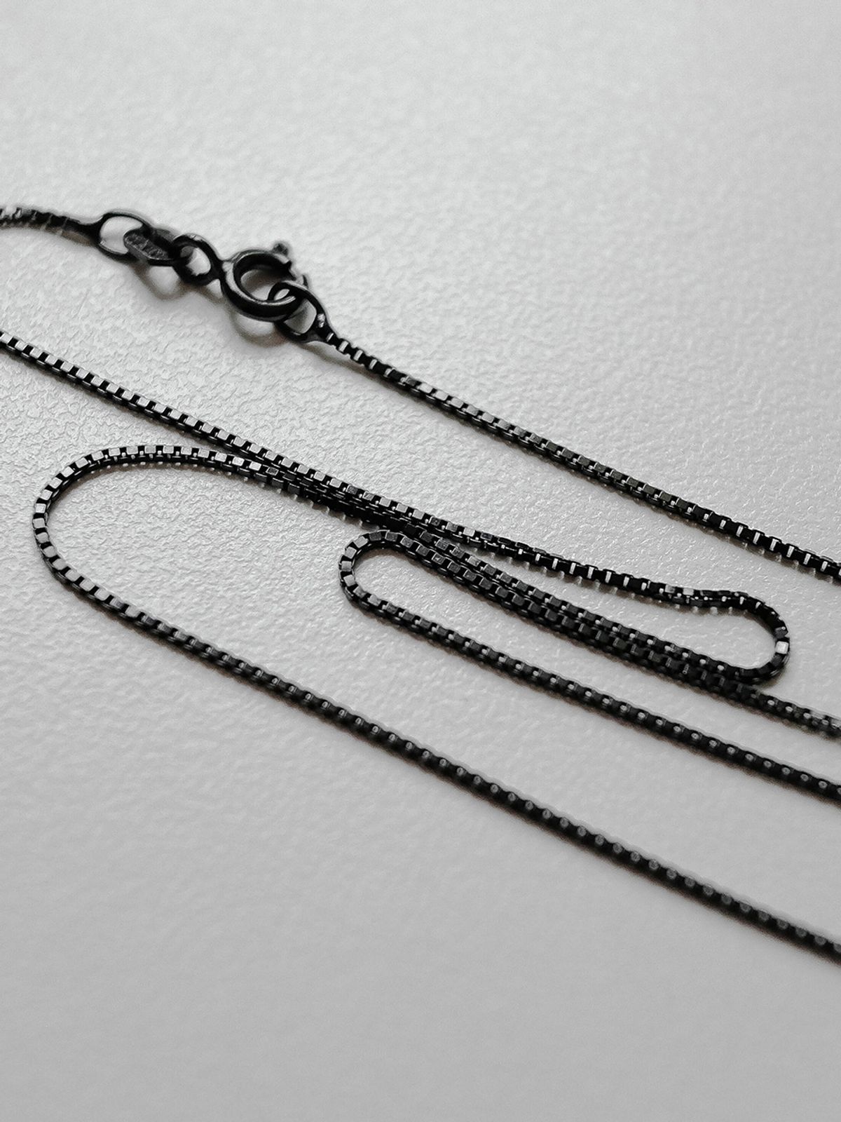 레트로핑거(RETROFINGER) silver925 Black Box Necklace #SN344