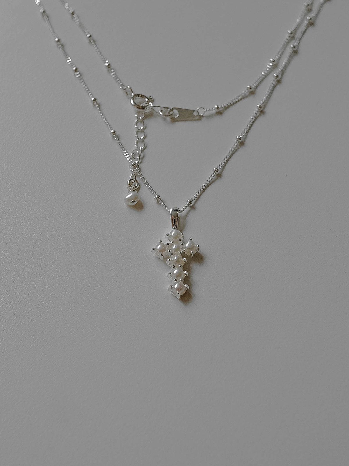 레트로핑거(RETROFINGER) silver925 Pearl Cross #SN215