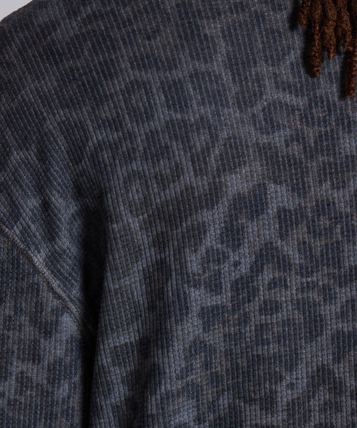 제이디드 런던(JADED LONDON) (U) 차콜 레오파드 와플 LS 탑 차콜 CHARCOAL LEOPARD WAFFLE LS TOP CHARCOAL