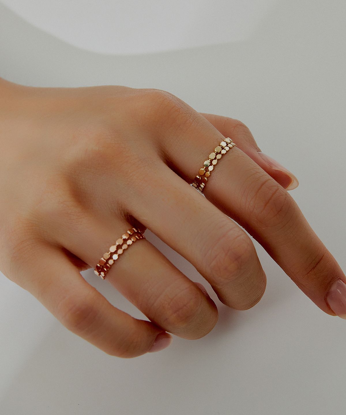 엘렌쥬얼리(HELENE JEWELRY) 14K 스위트 판볼 체인 반지