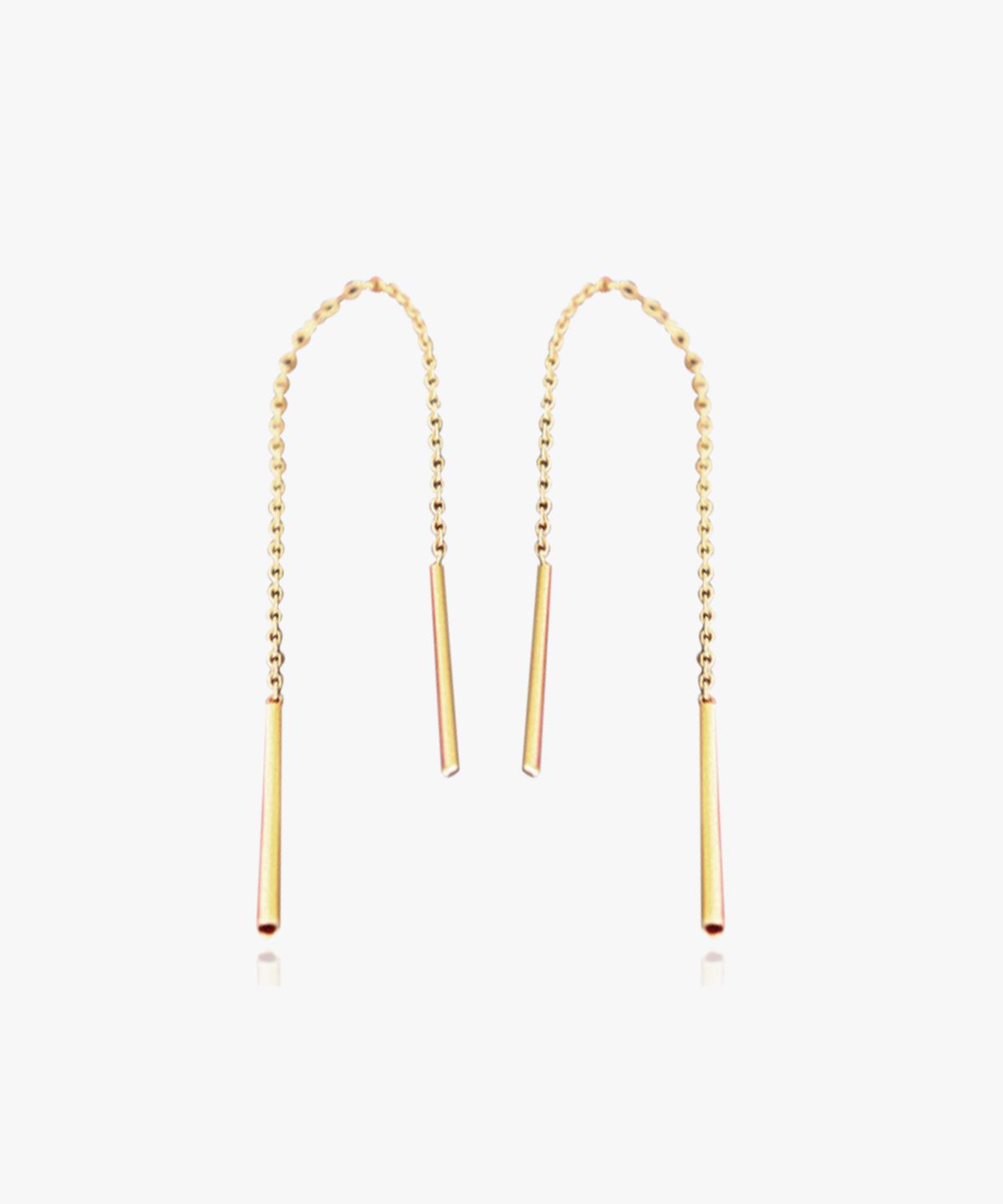 엘렌쥬얼리(HELENE JEWELRY) 14K 심플 스틱 드롭 체인 귀걸이