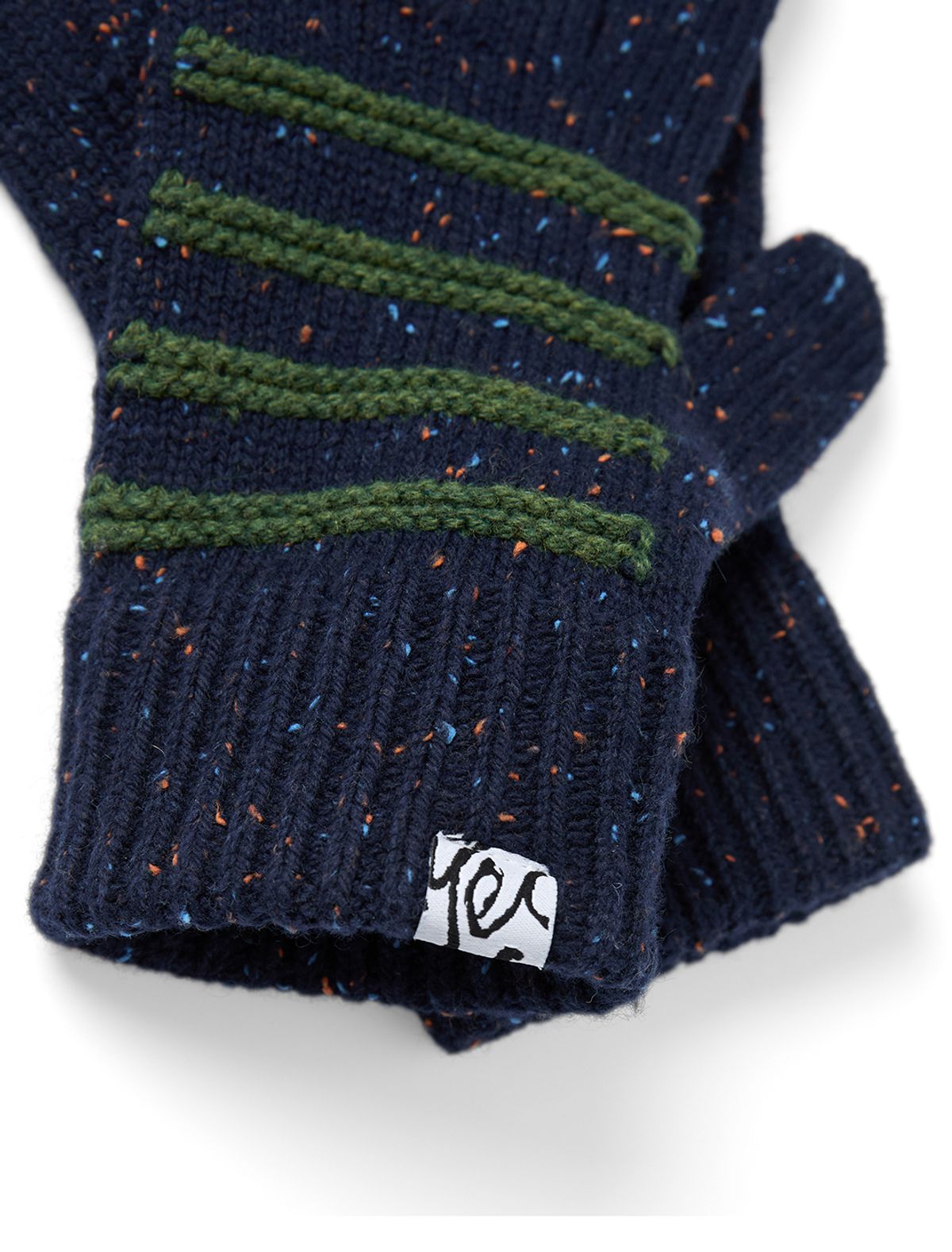 예스아이씨(YESEYESEE) Stripe Knit Gloves Navy