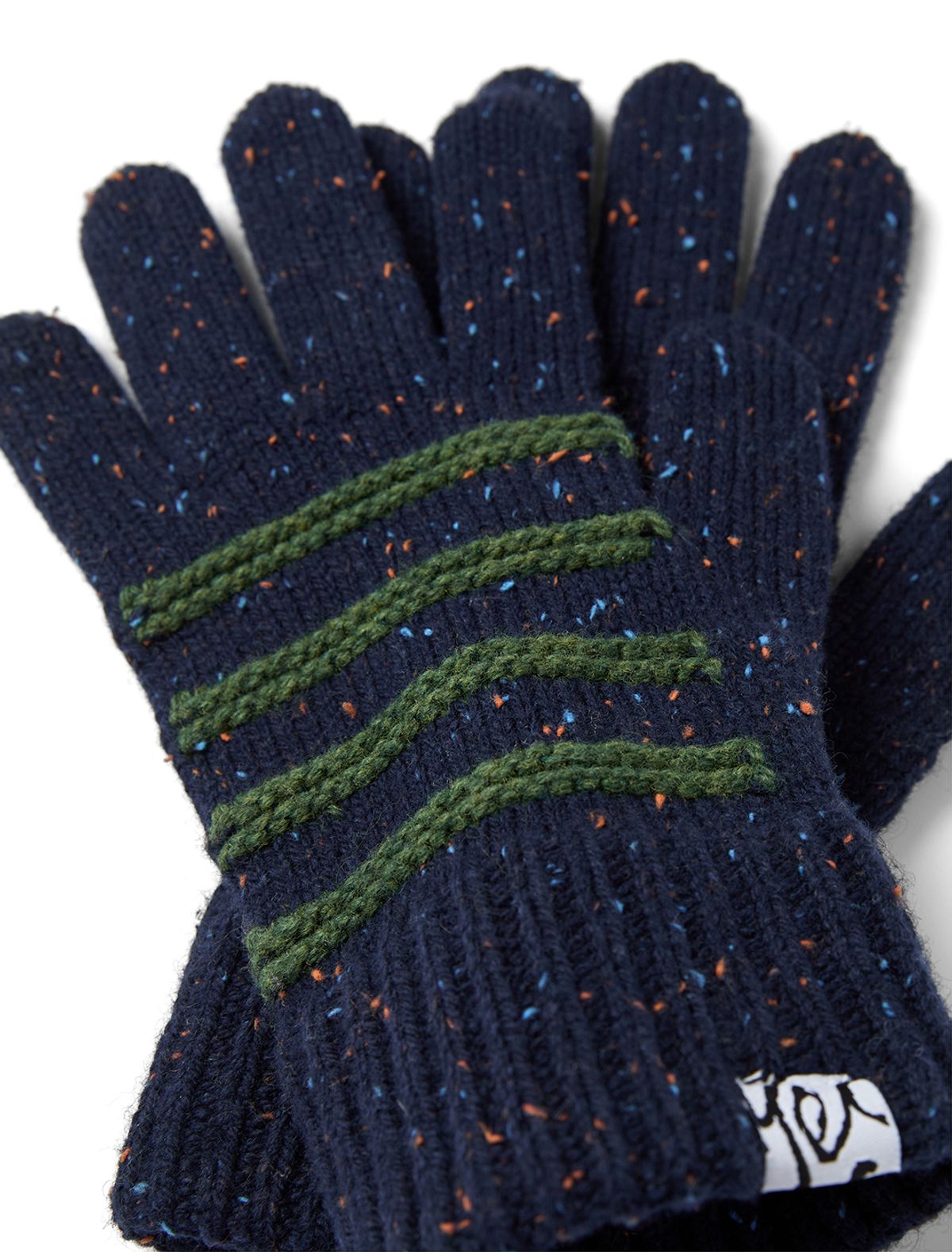 예스아이씨(YESEYESEE) Stripe Knit Gloves Navy