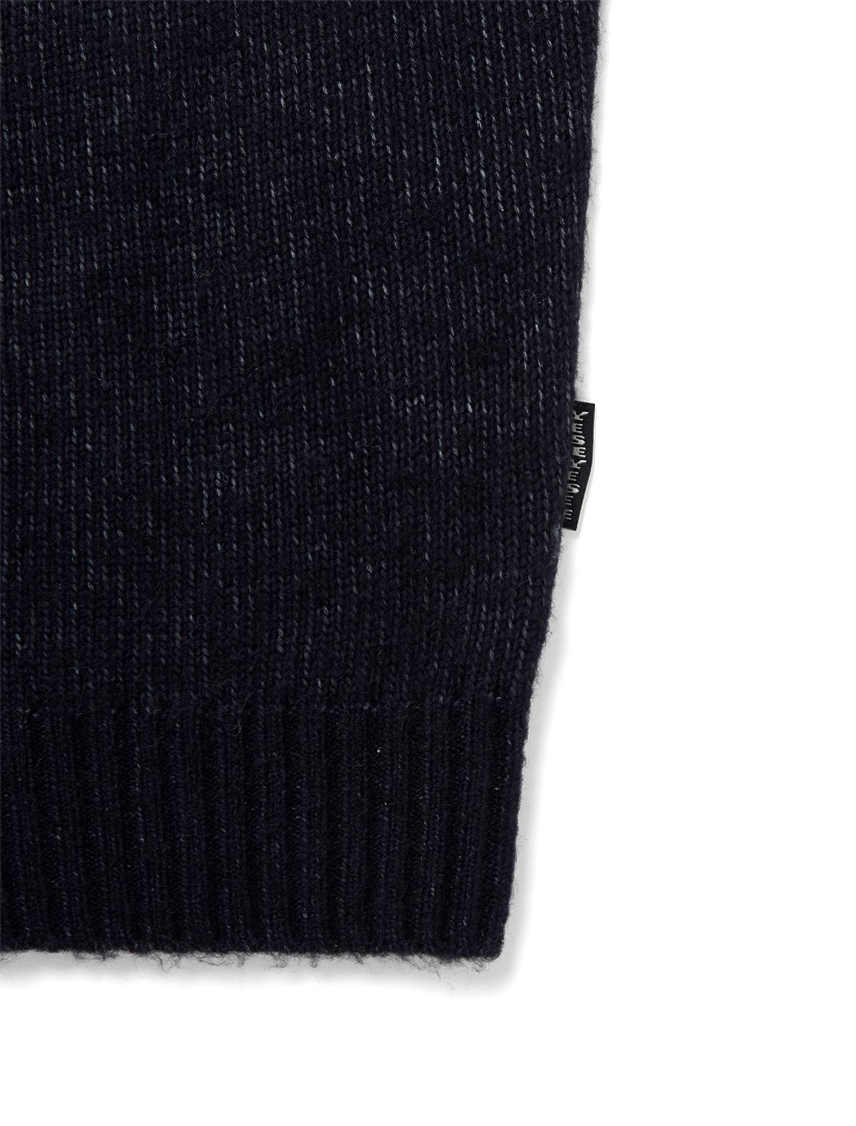 예스아이씨(YESEYESEE) Marble Pattern Logo Knit Pullover Black