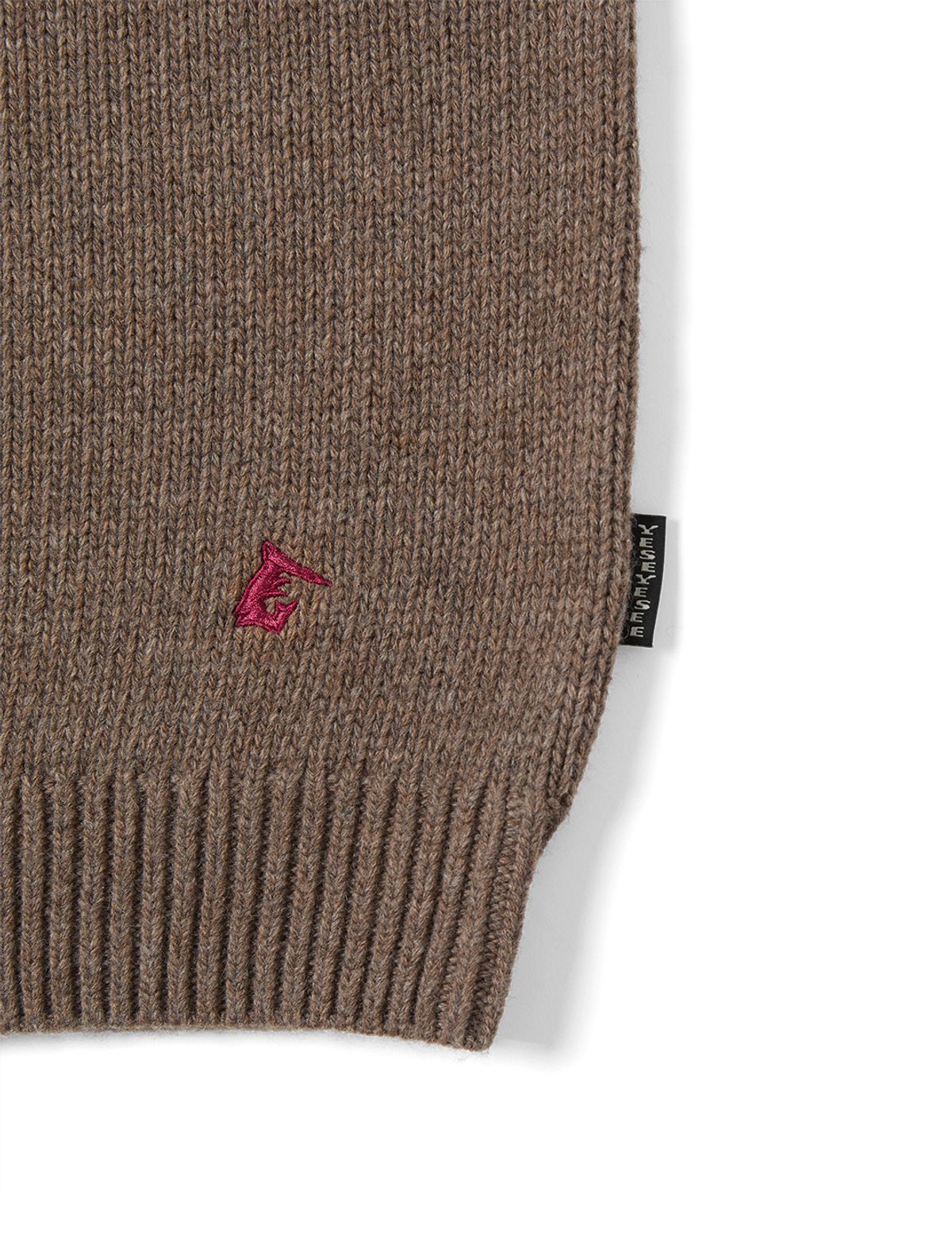 예스아이씨(YESEYESEE) Multi Embroidery Knit Cardigan Brown