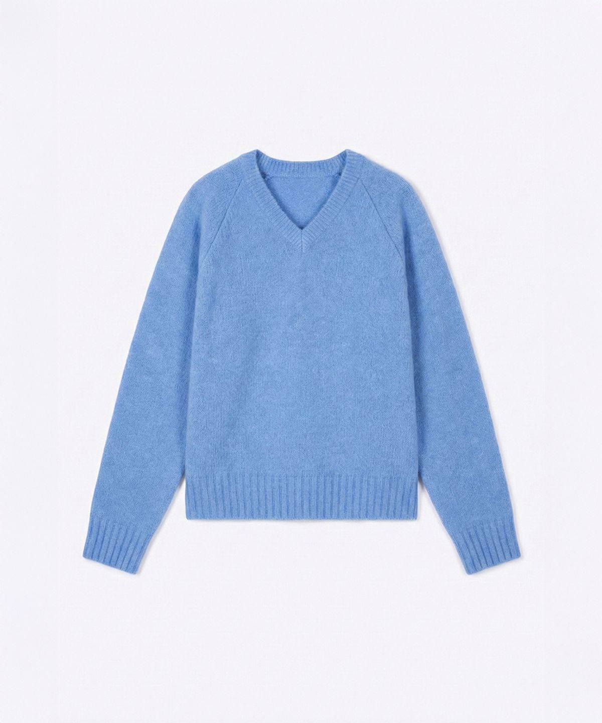 320쇼룸(320SHOWROOM) Raglan V-Neck Loose Fit Knit Pullover Skyblue