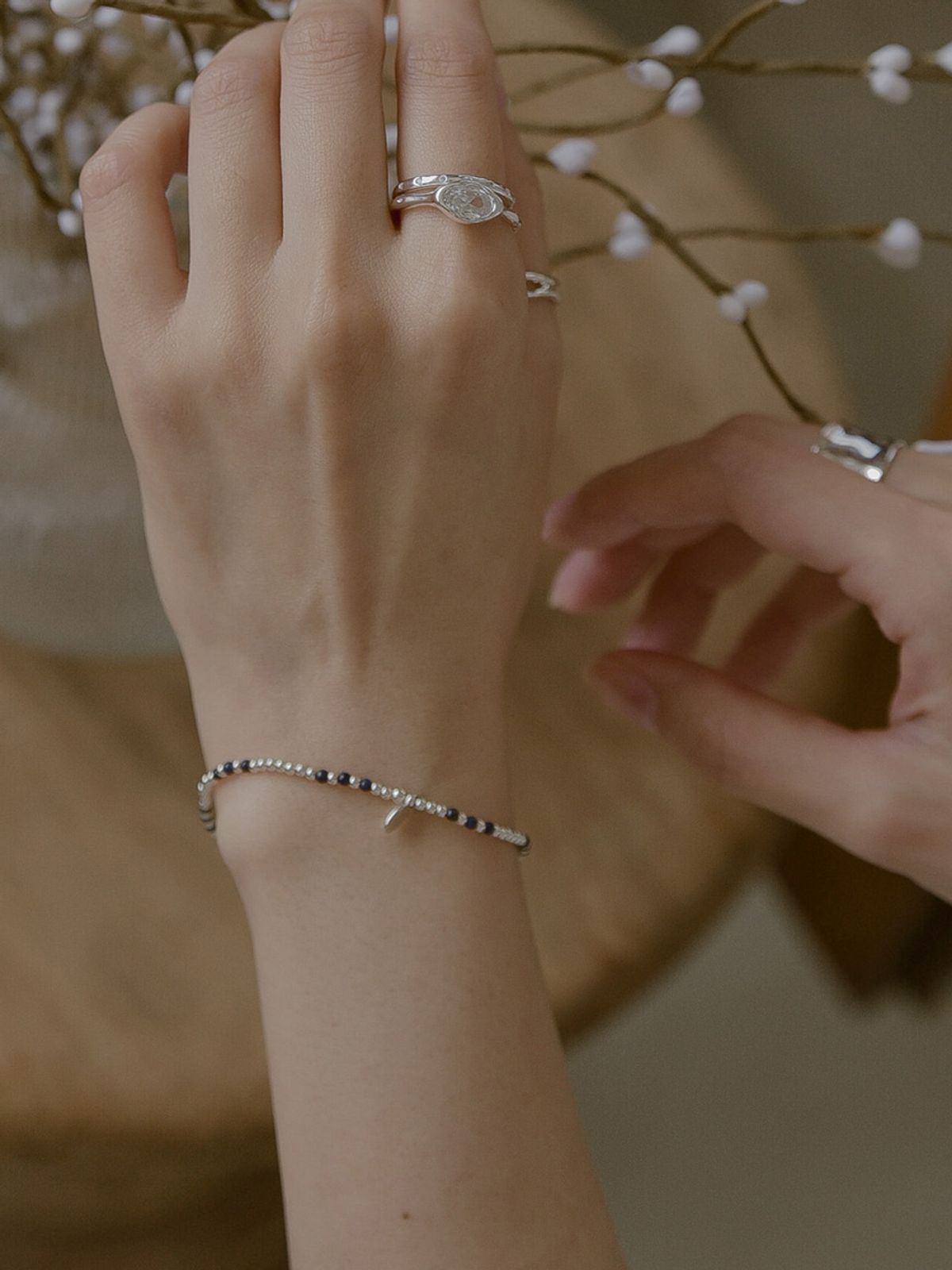 레트로핑거(RETROFINGER) silver925 Lapis Band #SB380