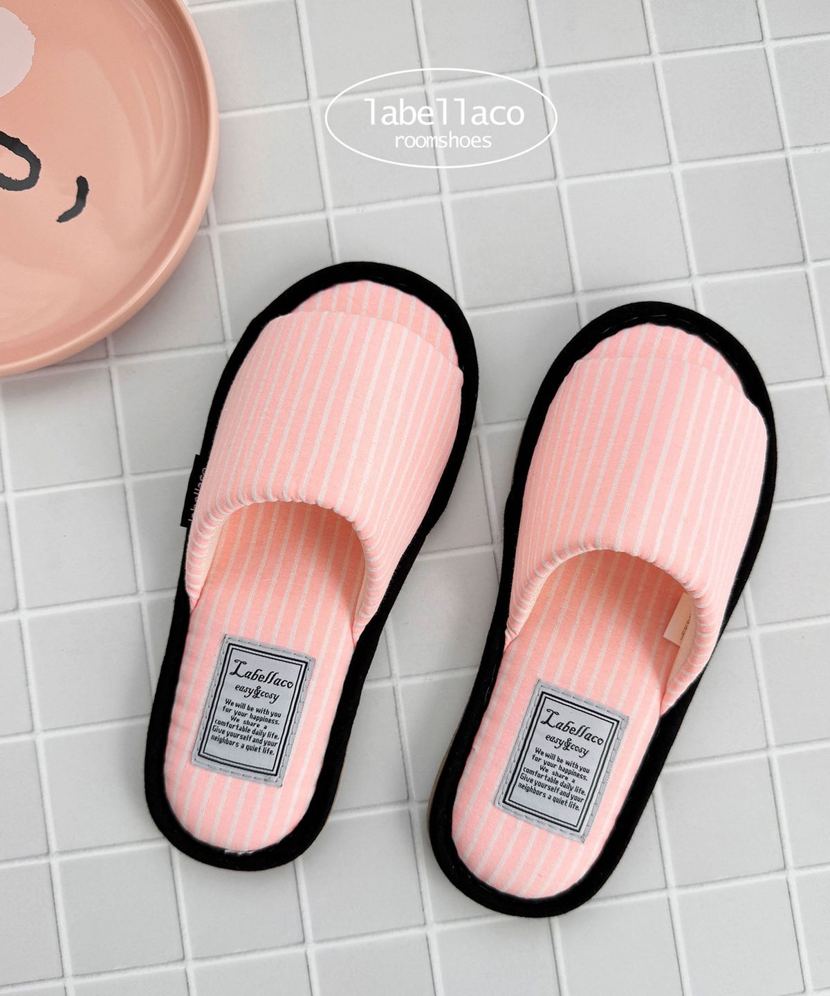 라벨라코(LABELLACO) 어스 스트라이프 사계절 룸슈즈 거실화 슬리퍼 층간소음