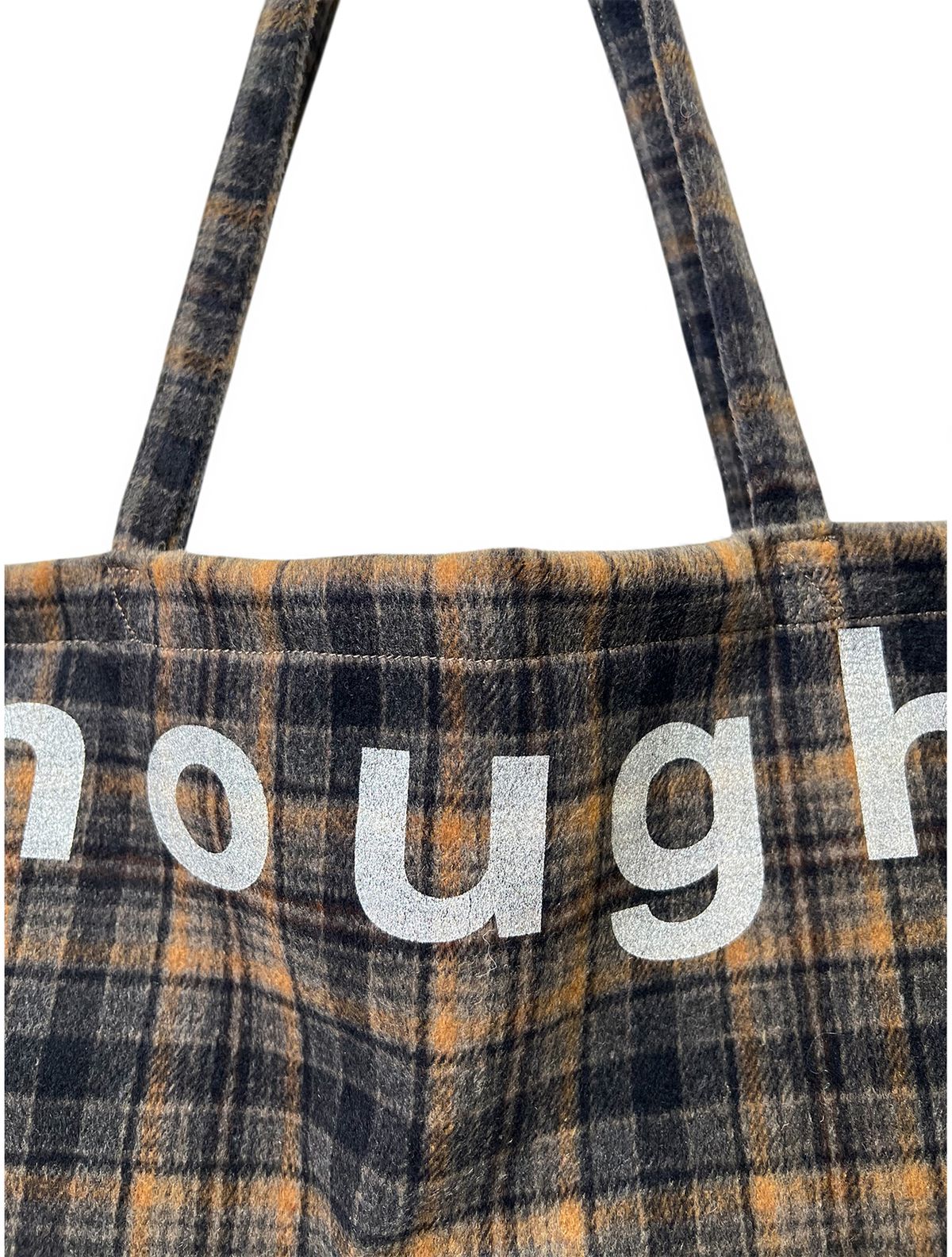 노우트(NOUGHT) 000디자인 체크 쇼퍼백 / 차콜