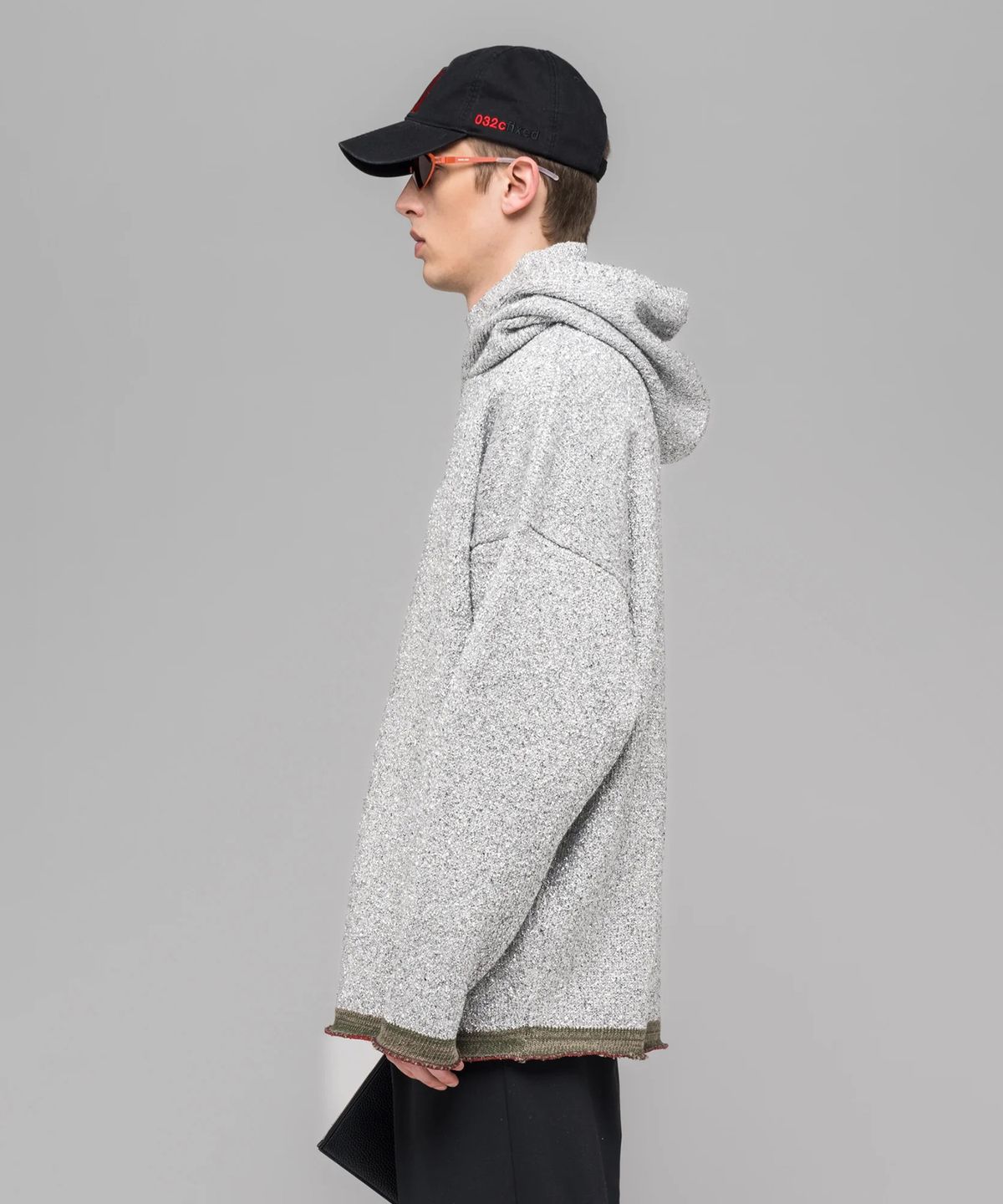 032씨(032C) (U) 메탈리카 니트 후디 SILVER METALLICA KNIT HOODIE SILVER