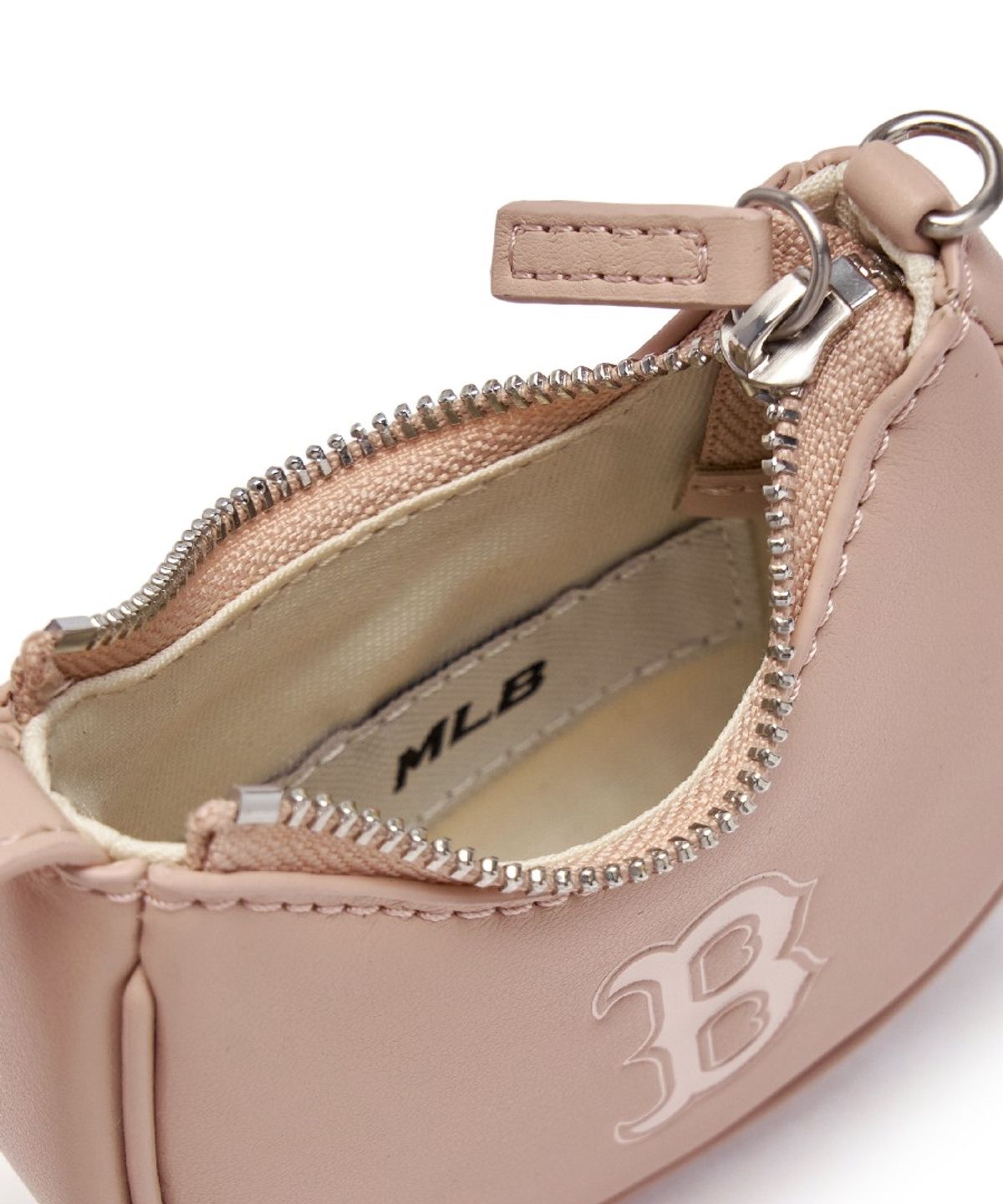 엠엘비(MLB) 베이직 엠보 로고 미니백 키링 BOS (Pink)