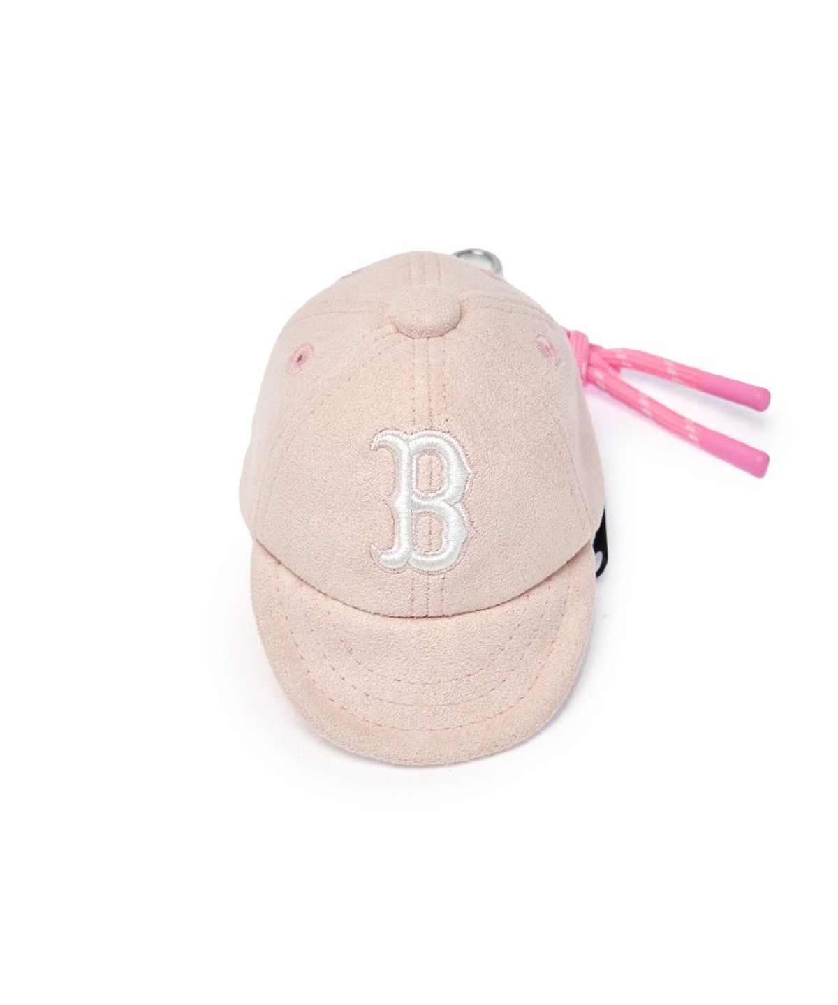 엠엘비(MLB) 베이직 스웨이드 볼캡 파우치 키링 BOS (Pink)