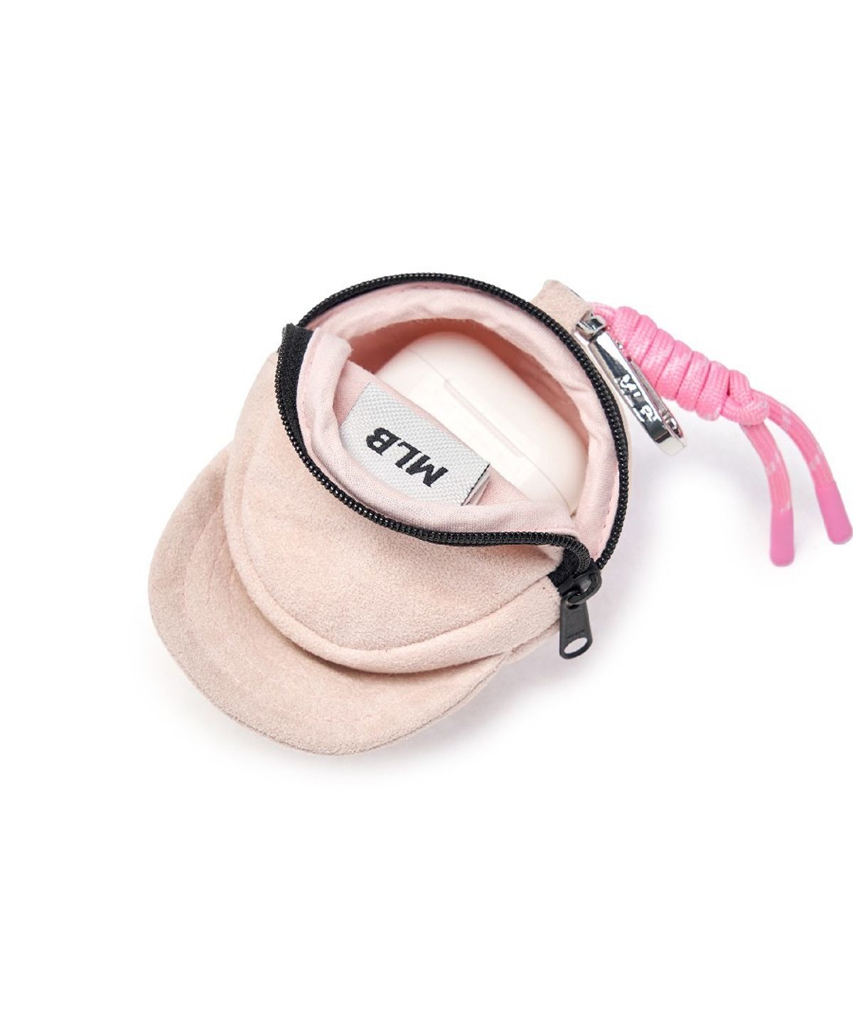 엠엘비(MLB) 베이직 스웨이드 볼캡 파우치 키링 BOS (Pink)