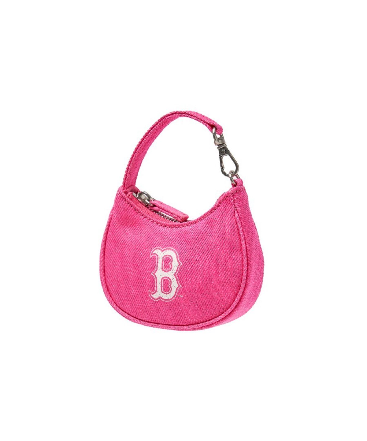 엠엘비(MLB) 베이직 데님 미니백 키링 BOS (Pink)