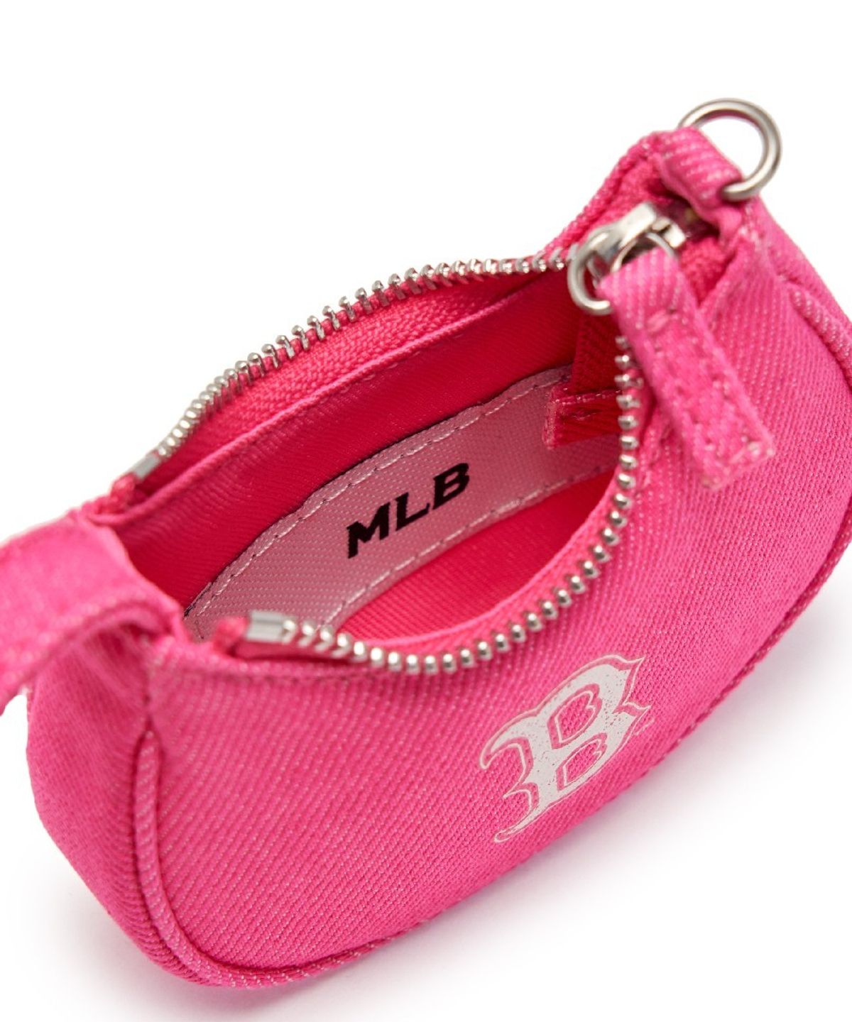 엠엘비(MLB) 베이직 데님 미니백 키링 BOS (Pink)