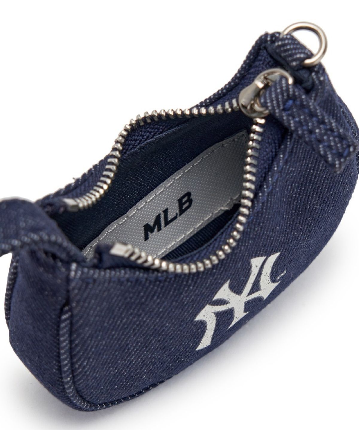 엠엘비(MLB) 베이직 데님 미니백 키링 NY (Navy)