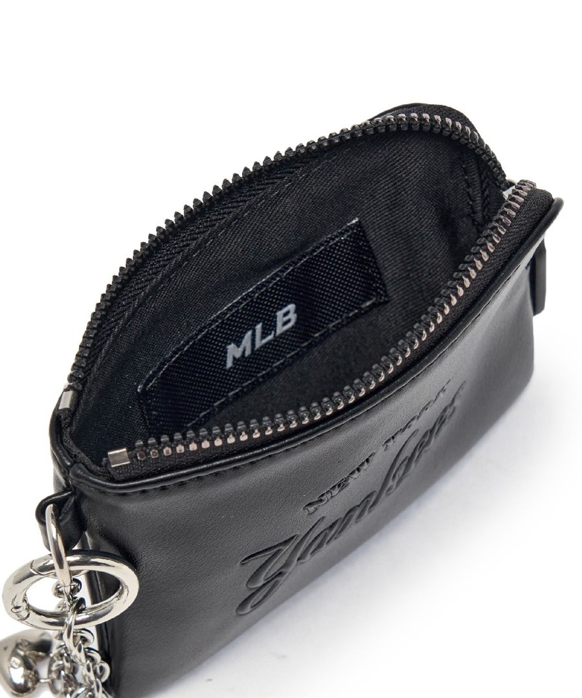 엠엘비(MLB) 베이직 카드 파우치 키링 NY (Black)
