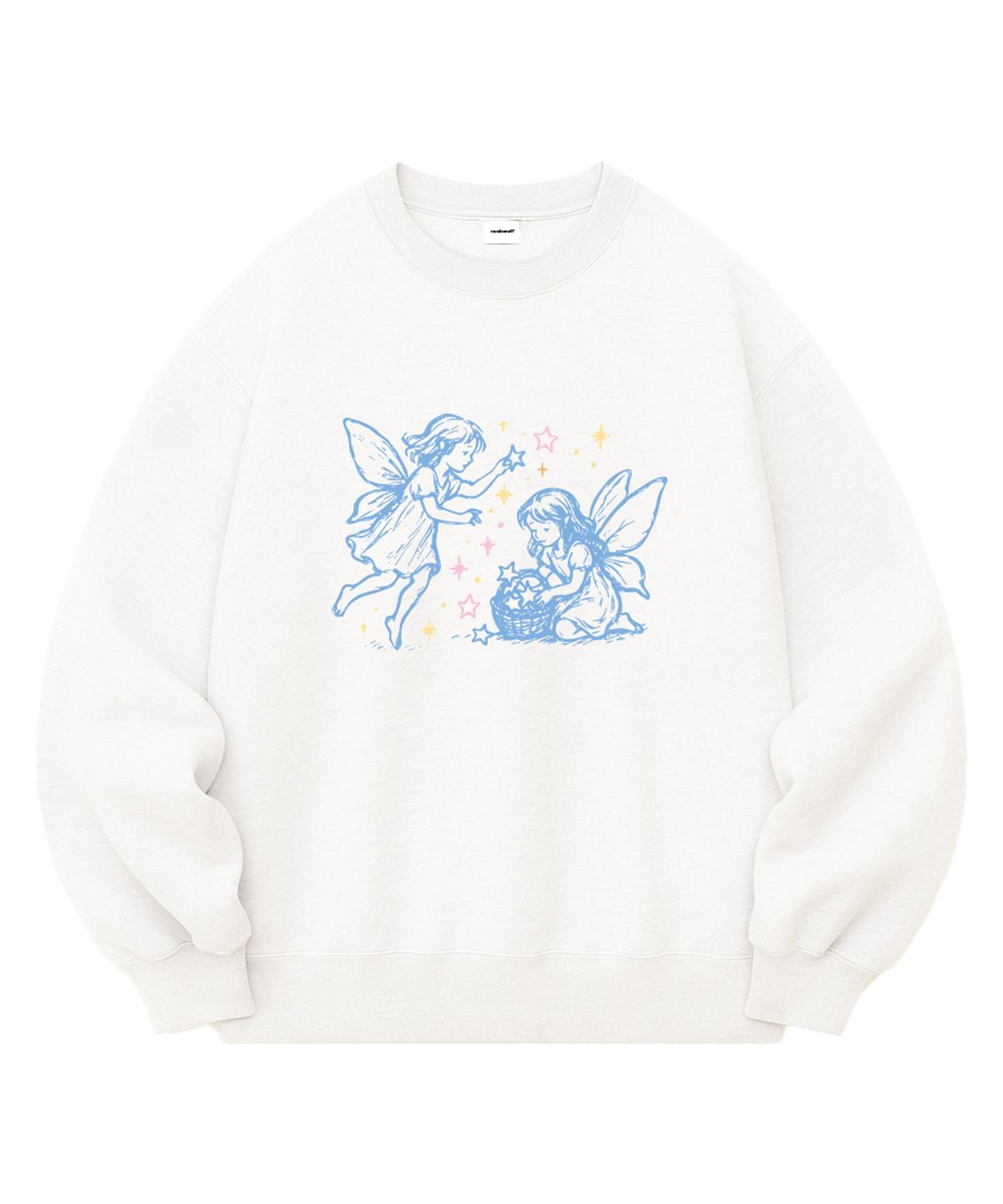 랜덤오프(RANDOMOFF) [기모선택] STAR FAIRY DUO SEMI OVER FIT SWEATSHIRT (2color)