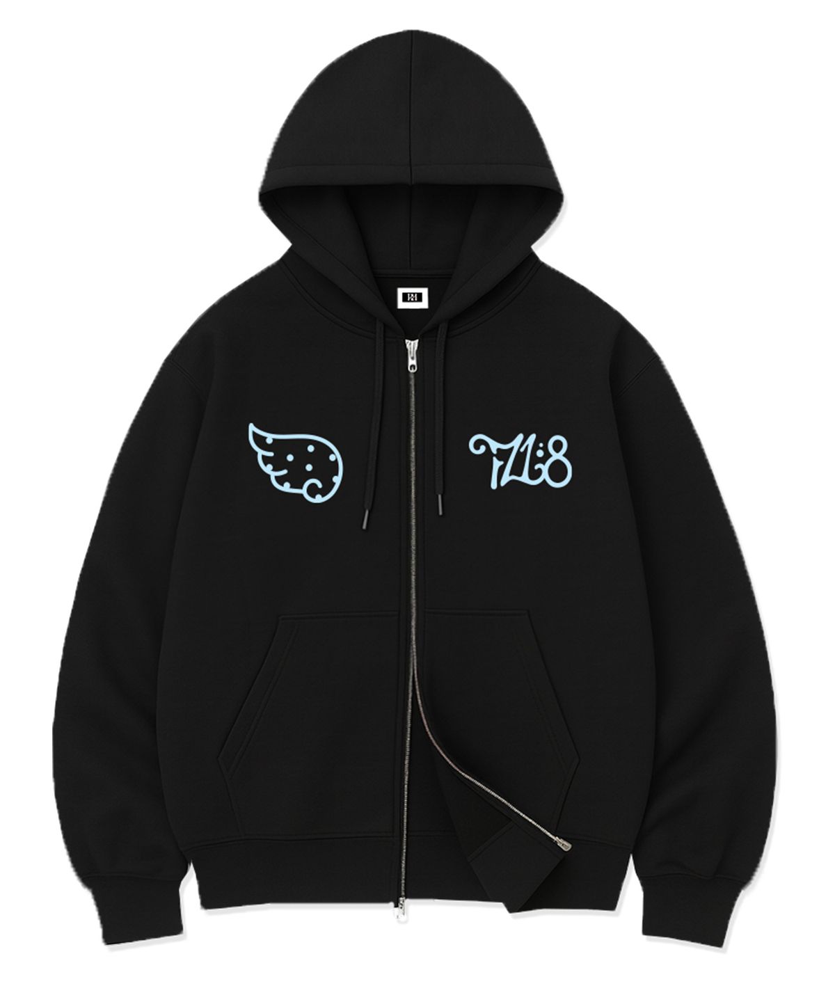 랜덤오프(RANDOMOFF) 718 WING POINT OVER FIT 2-WAY ZIP-UP (2color)