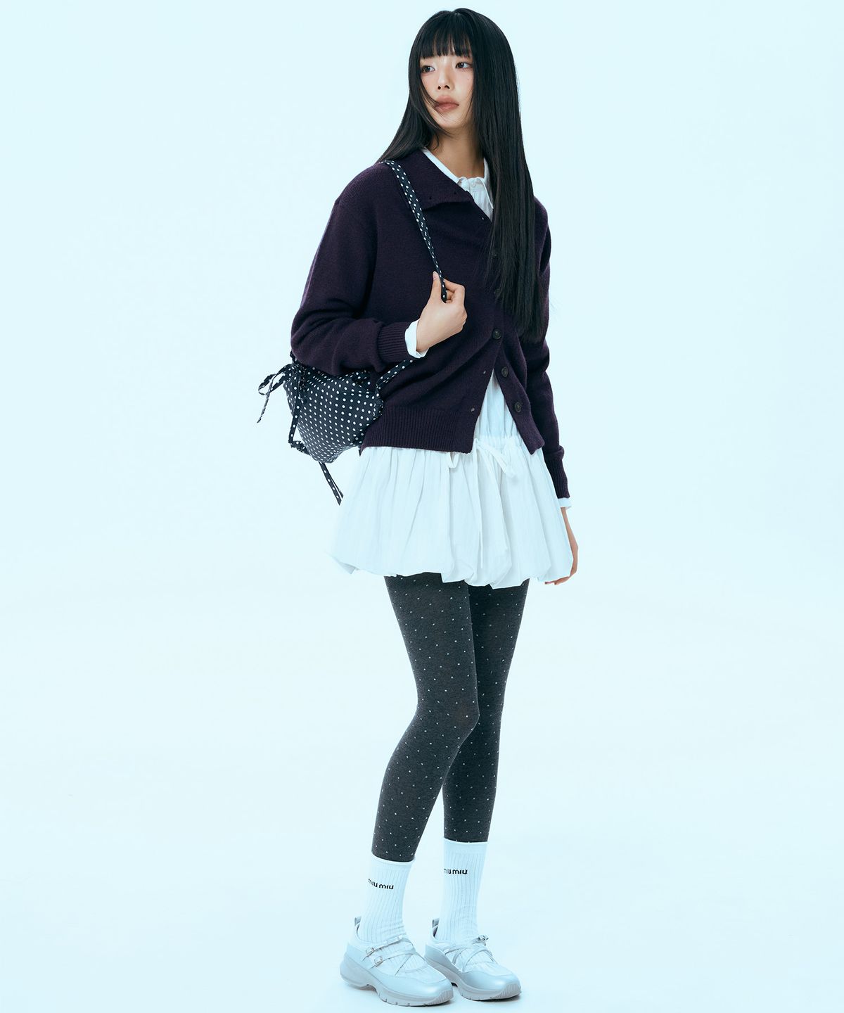 미쏘(MIXXO) 변형넥 언발란스 가디건 RE CKFV1SS_MIWCKG12QT