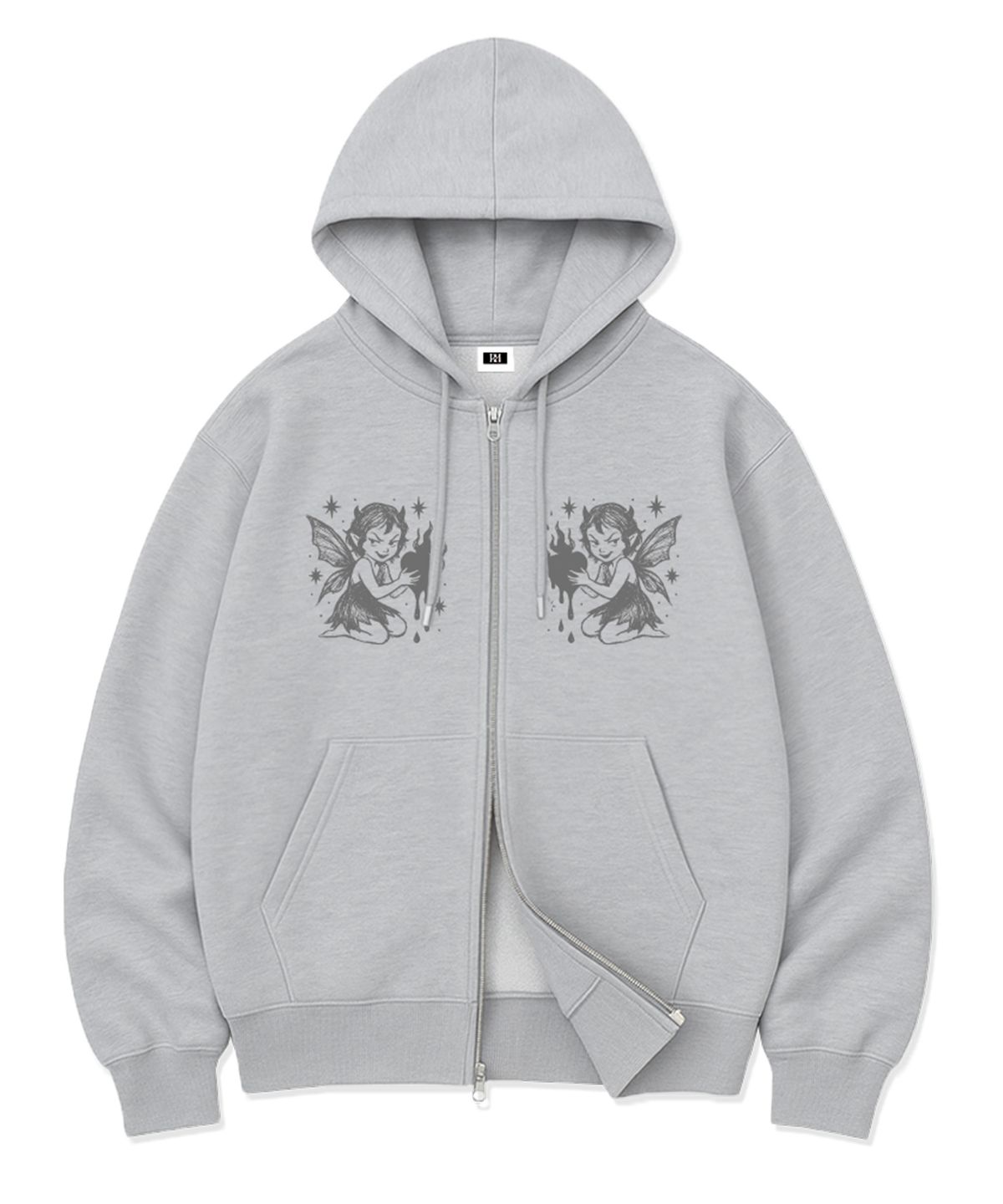 랜덤오프(RANDOMOFF) DEVIL FAIRY OVER FIT 2-WAY ZIP-UP (2color)
