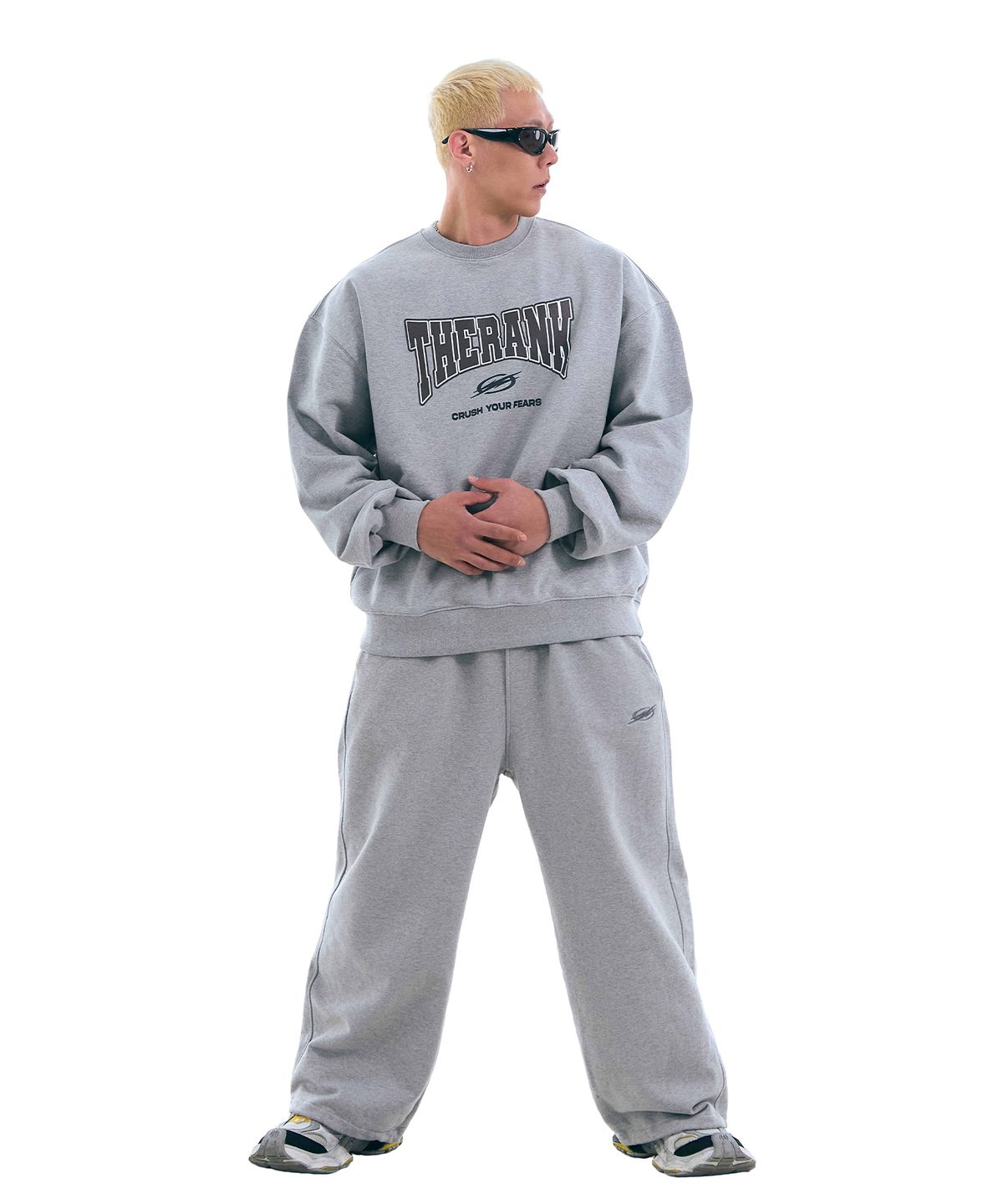 더랭크(THERANK) FEARS HEAVYWEIGHT SWEATSHIRT[MELANGE GREY]