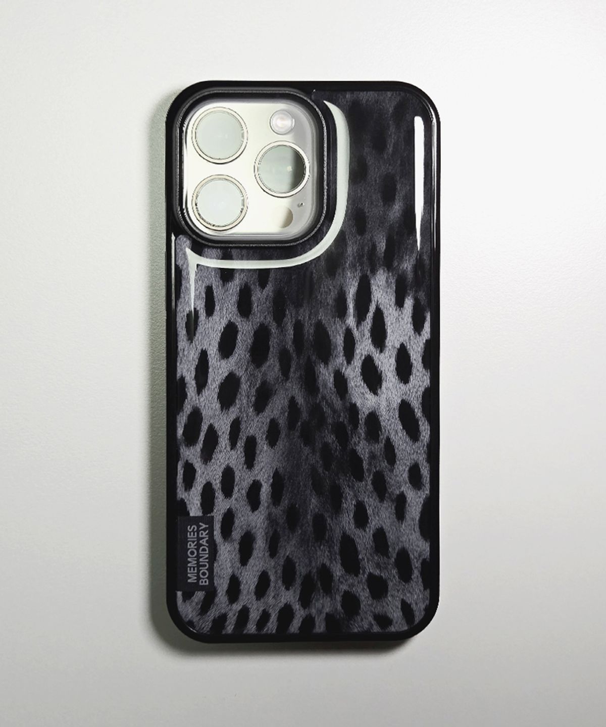 메모리즈바운더리(MEMORIESBOUNDARY) Wild Luxe Leopard Phone Case Shadow (BK_Epoxy/MagSafe Glass)