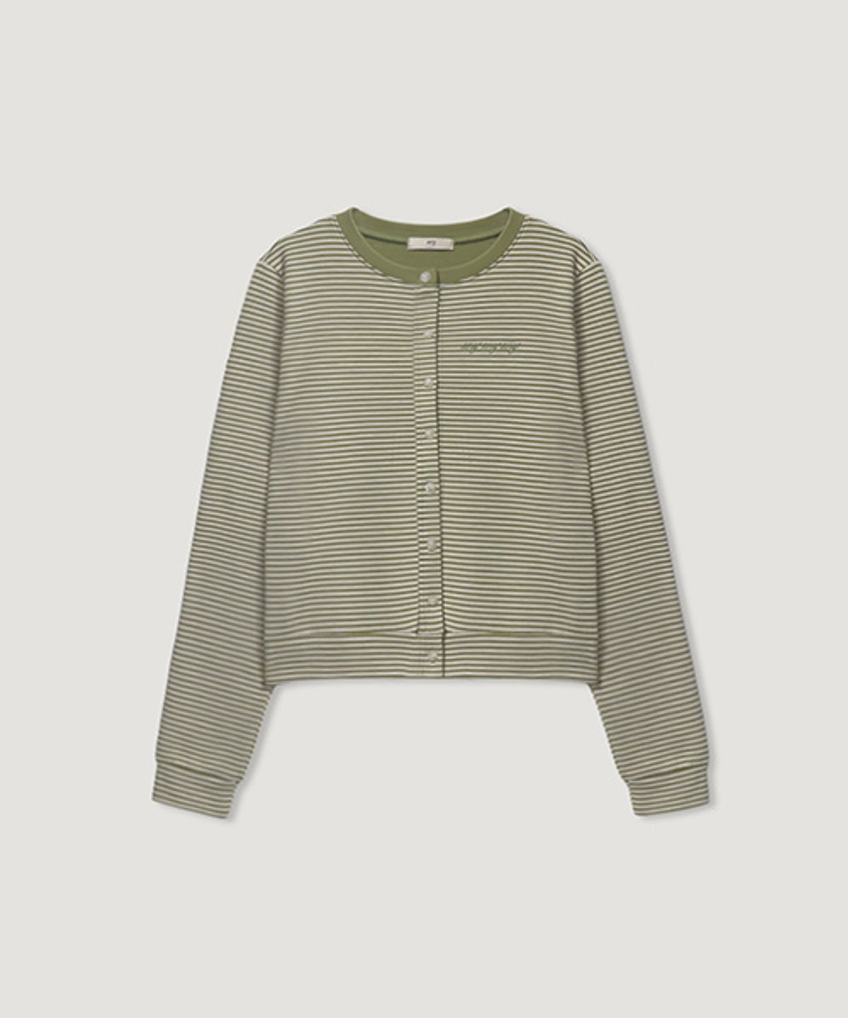 디애니(THE ANY) Sweety Stripe Cardigan