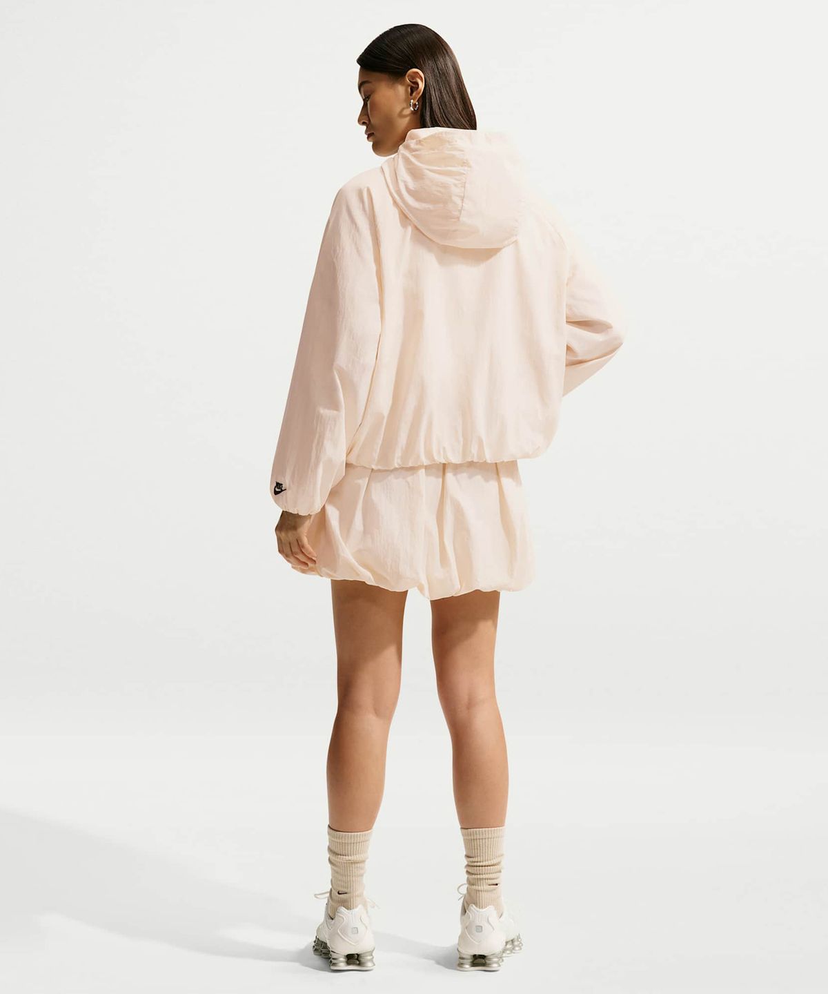 나이키(NIKE) 스포츠웨어 오버사이즈 후드 재킷 W - 초크:블랙 / IQ0057-133