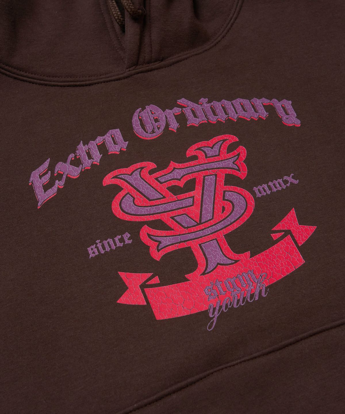스티그마(STIGMA) [STGM youth] SY CROP HOODIE BRN