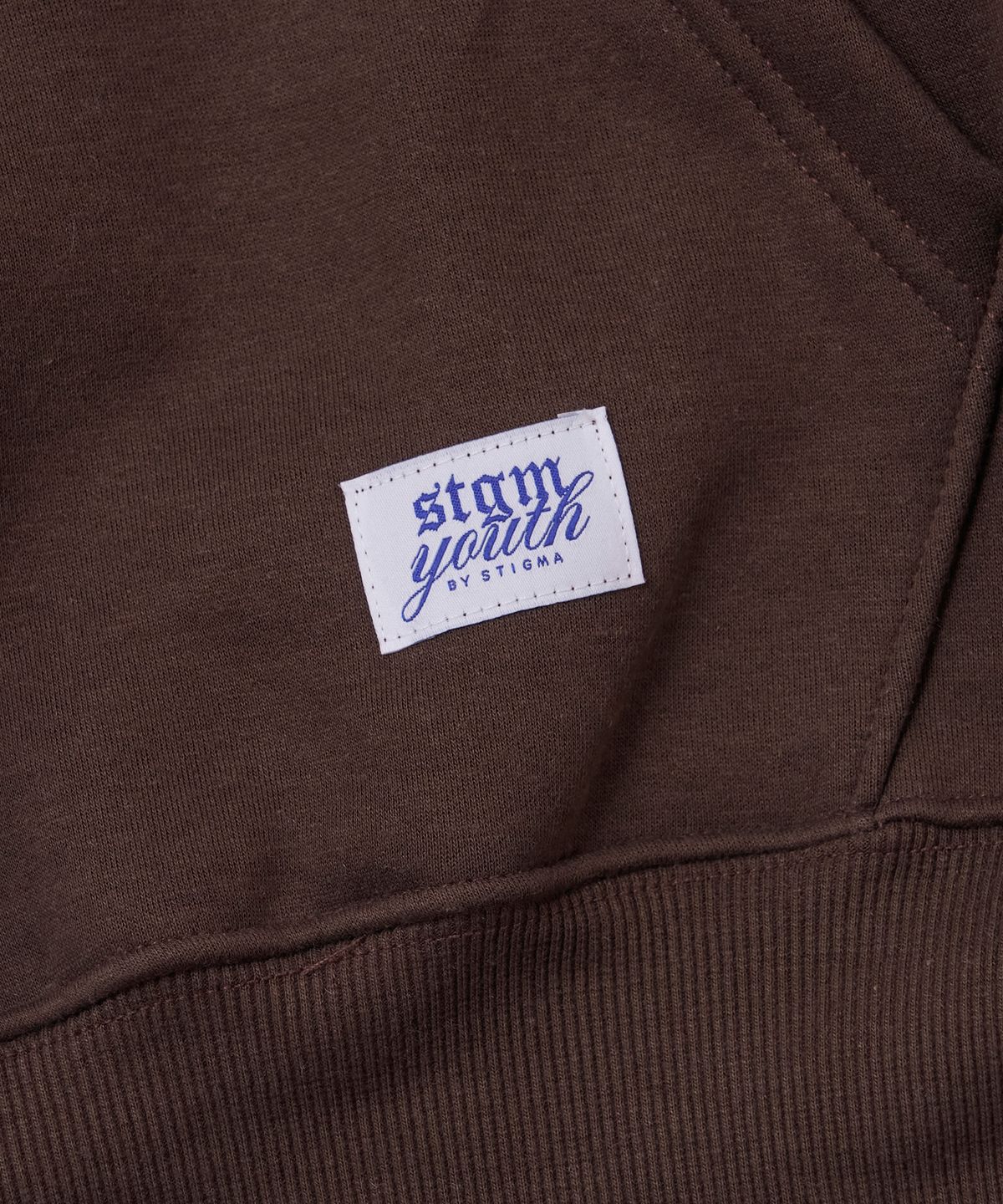 스티그마(STIGMA) [STGM youth] SY CROP HOODIE BRN