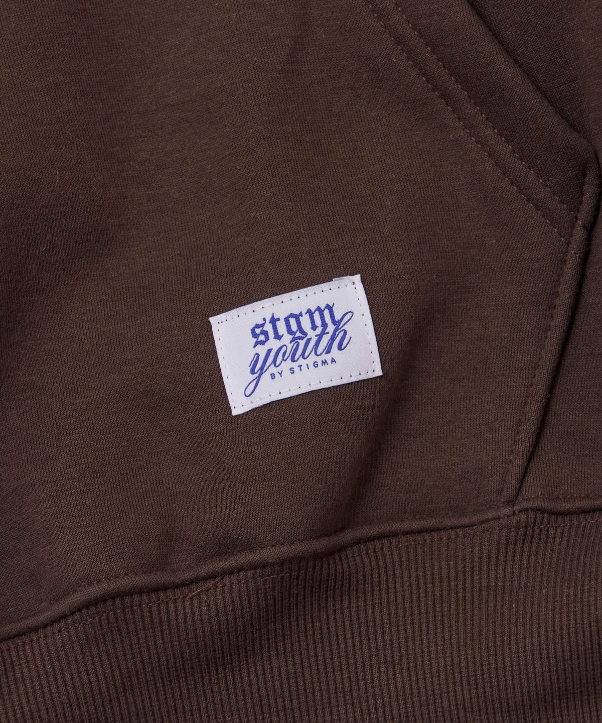 스티그마(STIGMA) [STGM youth] TIGER CROP HOODIE BRN
