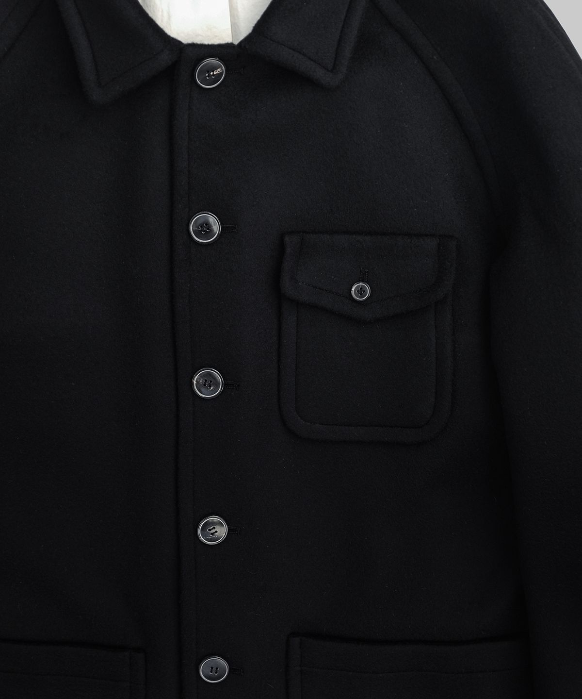 뗄라(TELA) Black Wool Half Coat