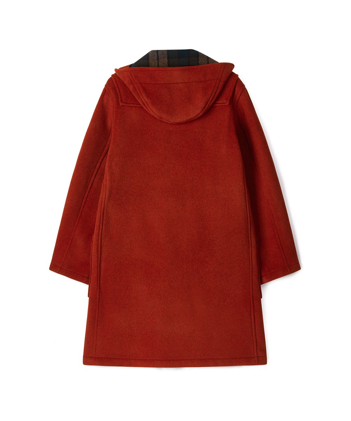 몽고메리(MONTGOMERY) CLASSIC FIT DUFFLE COAT WITH HORN - BURNT ORANGE
