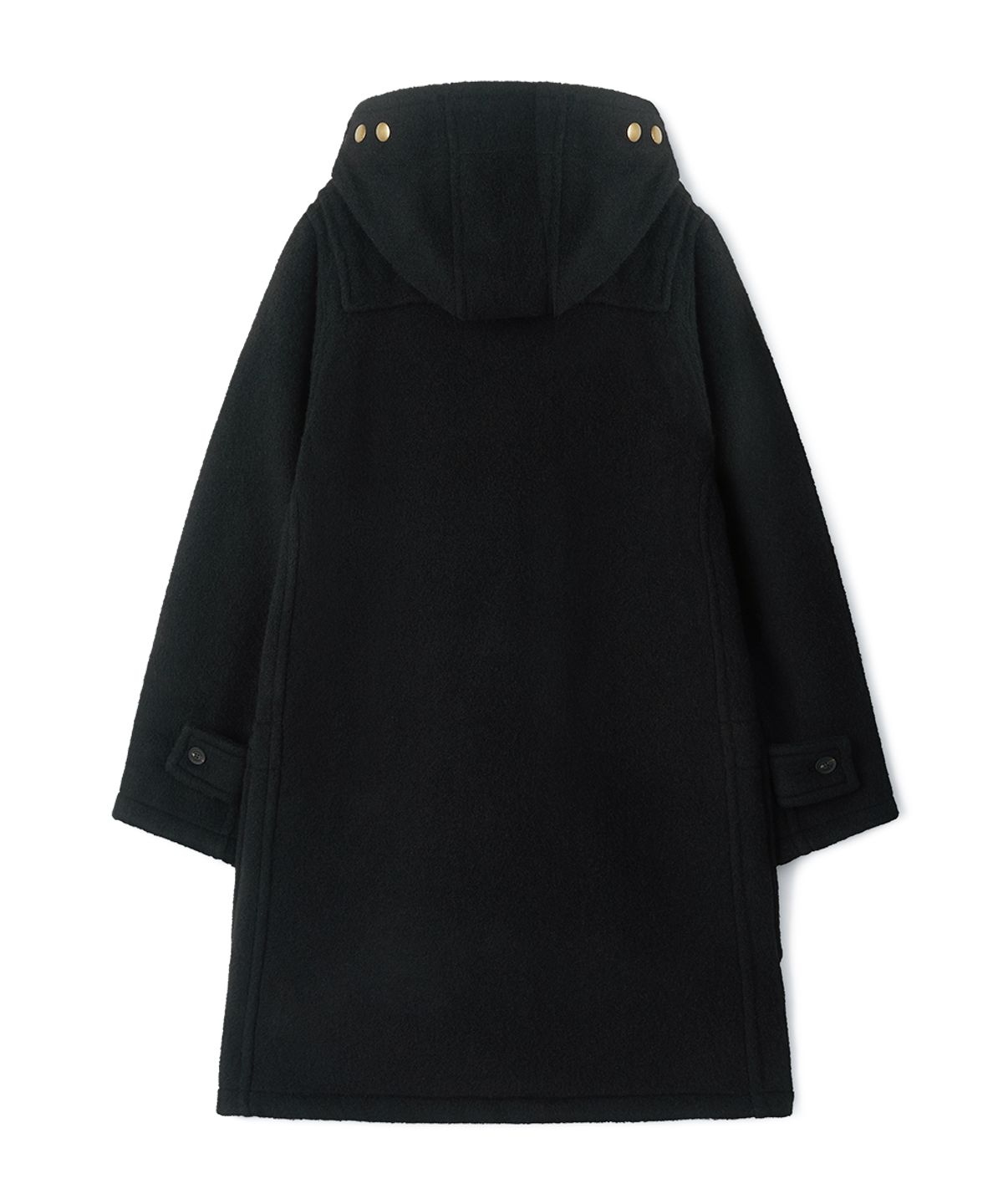 몽고메리(MONTGOMERY) WOMENS LONG ORIGINAL DUFFLE COAT WITH WOODEN - BLACK