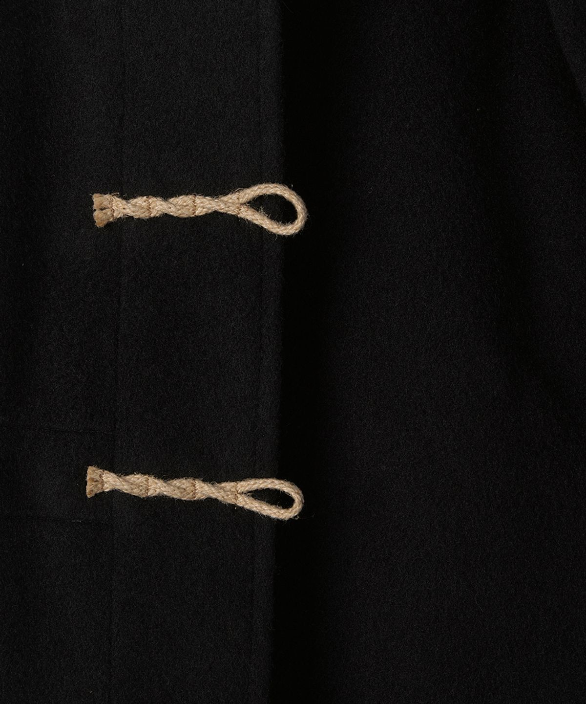 몽고메리(MONTGOMERY) WOMENS LONG ORIGINAL DUFFLE COAT WITH WOODEN - BLACK