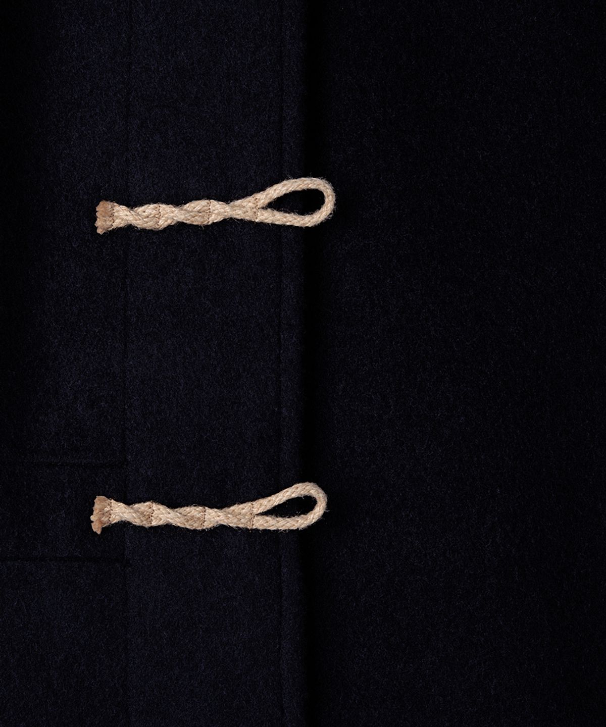몽고메리(MONTGOMERY) WOMENS LONG ORIGINAL DUFFLE COAT WITH WOODEN - NAVY
